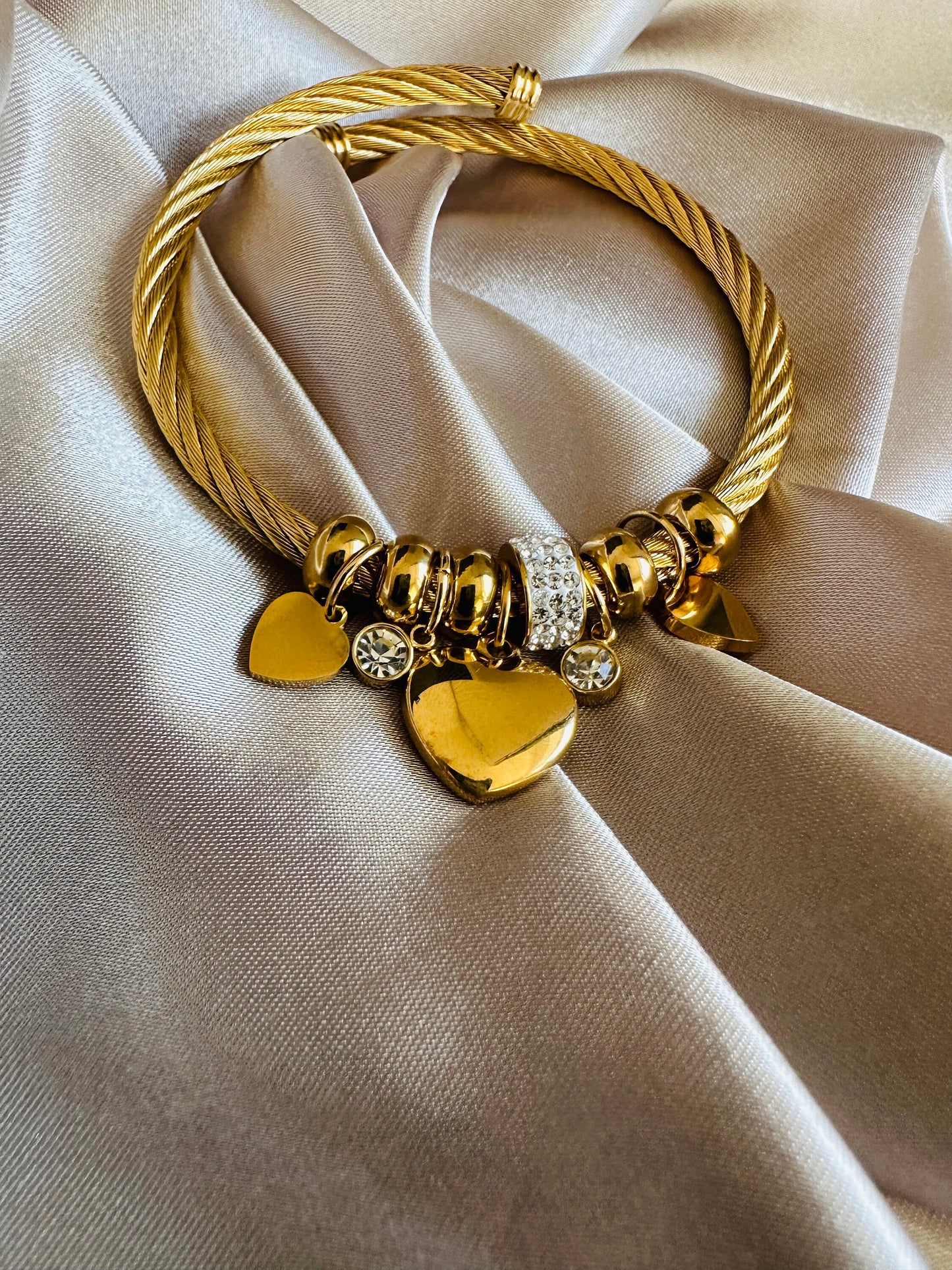 Gold Bangle -Charm Bracelet
