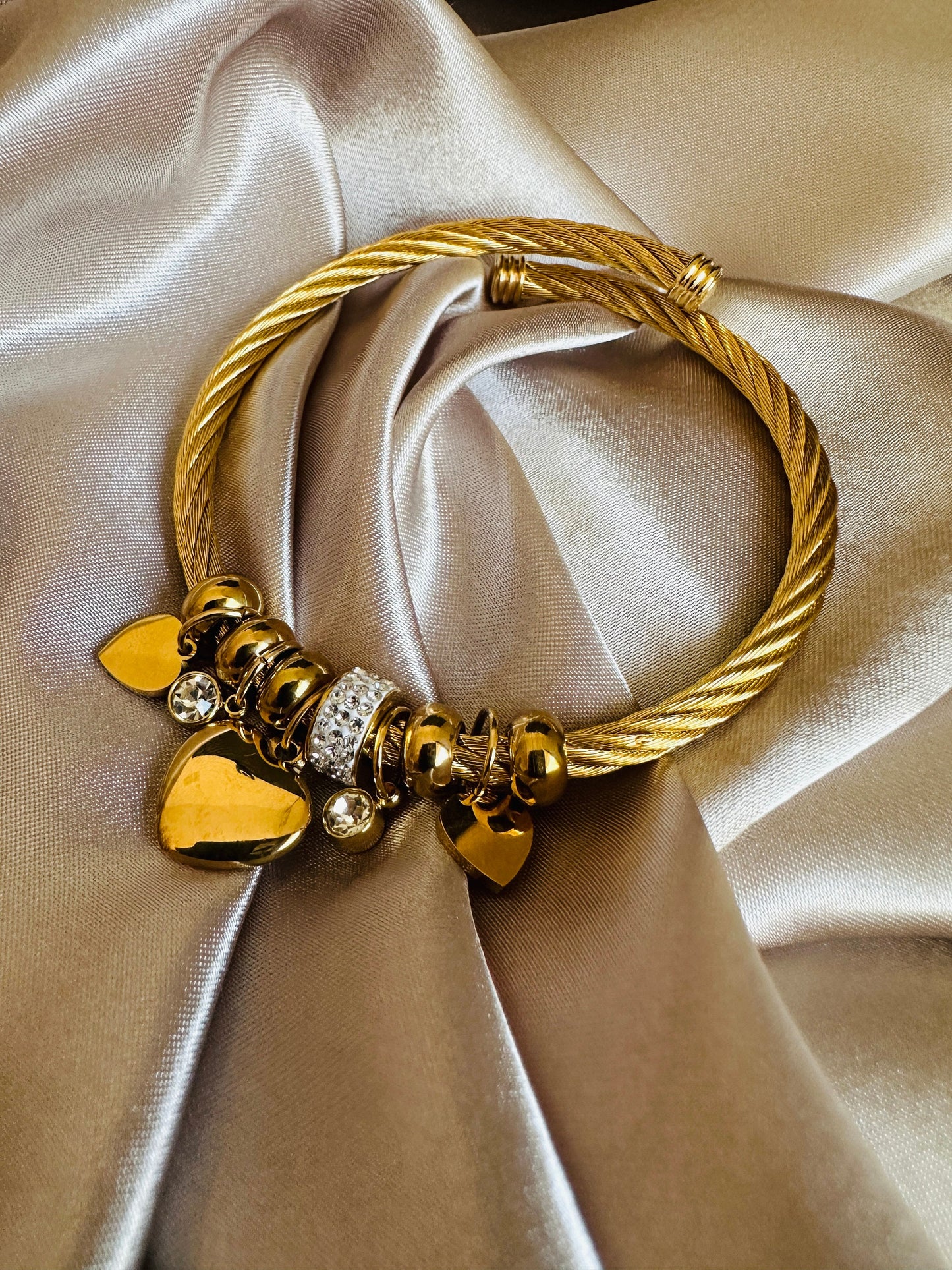 Gold Bangle -Charm Bracelet