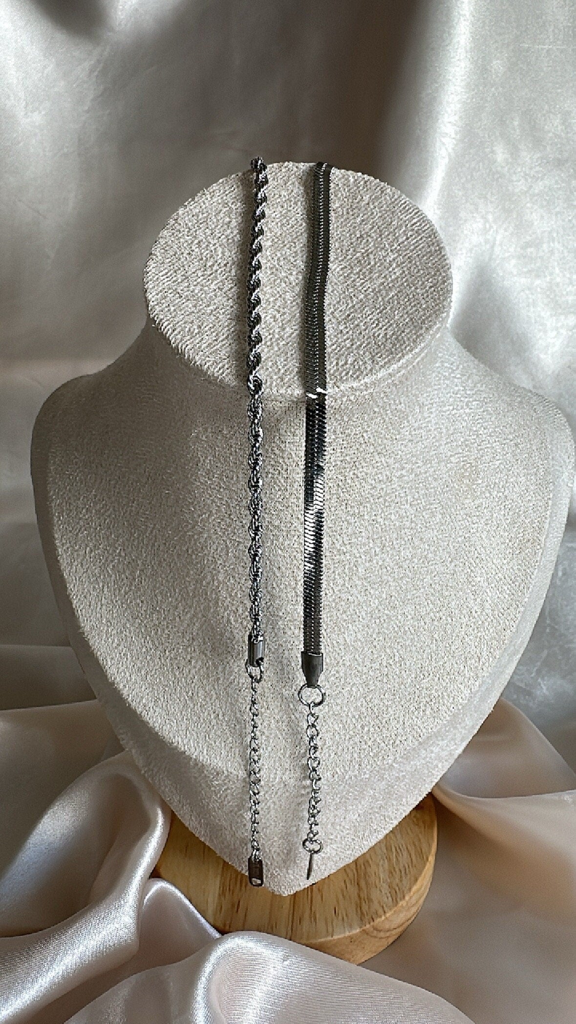 Herringbone Stainless Steel Chain Bracelet: Silver, Anti-Tarnish