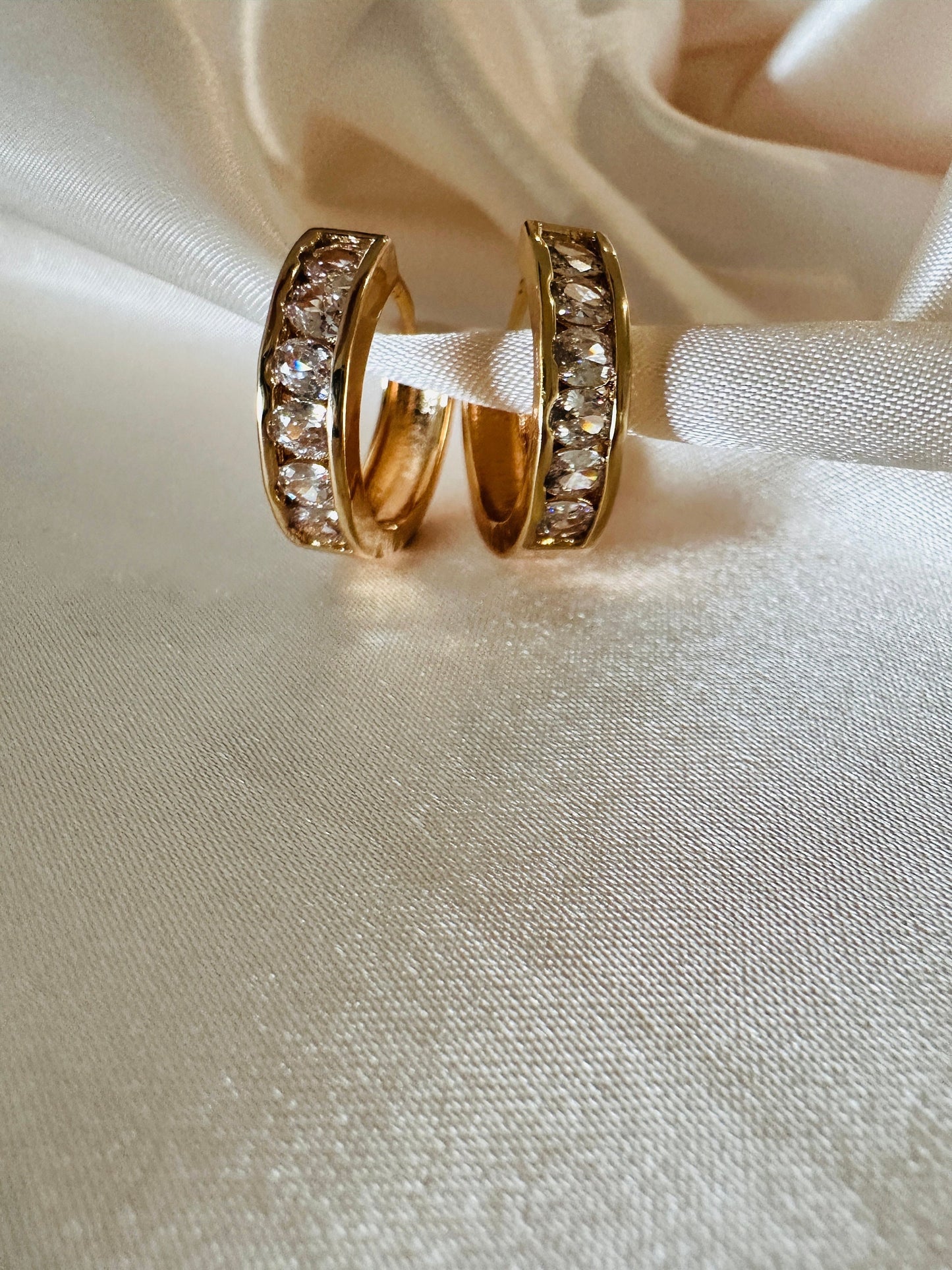 Dainty Gold Hoop Earrings: 18K Plated Brass, Hypoallergenic