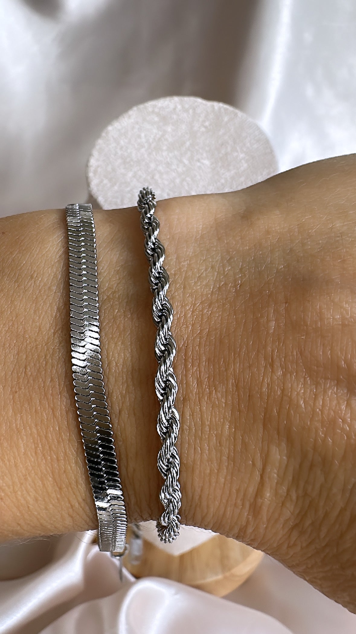 Rope Chain Silver Bracelet