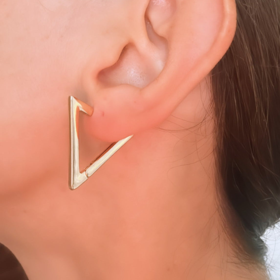 Alice Gold Triangle Earrings