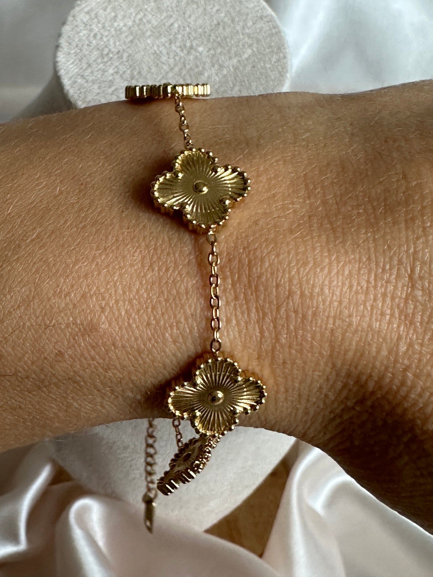 Florentina Four Leaf Clover Bracelet Gold