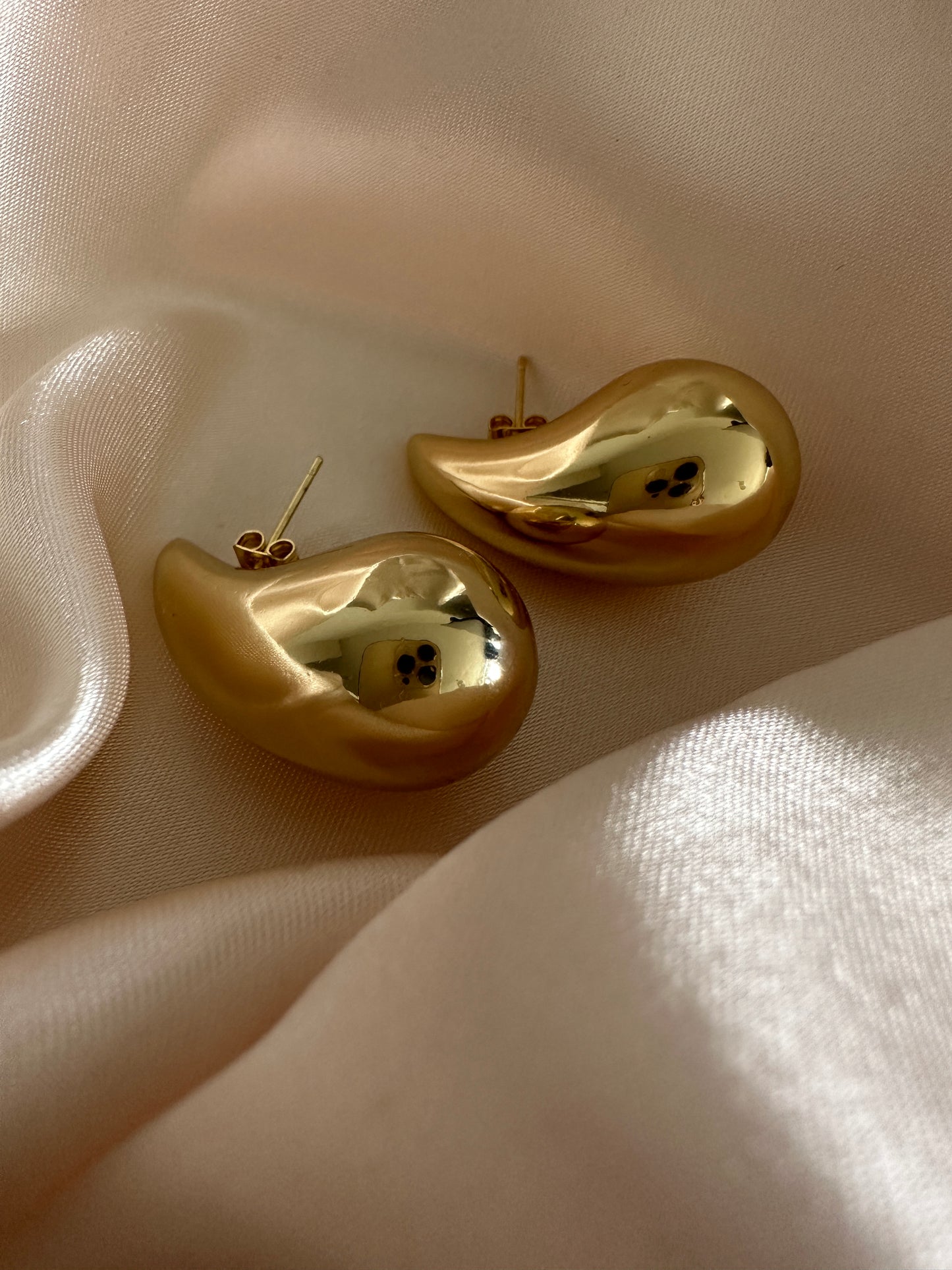 Jolie Gold Dome Earrings