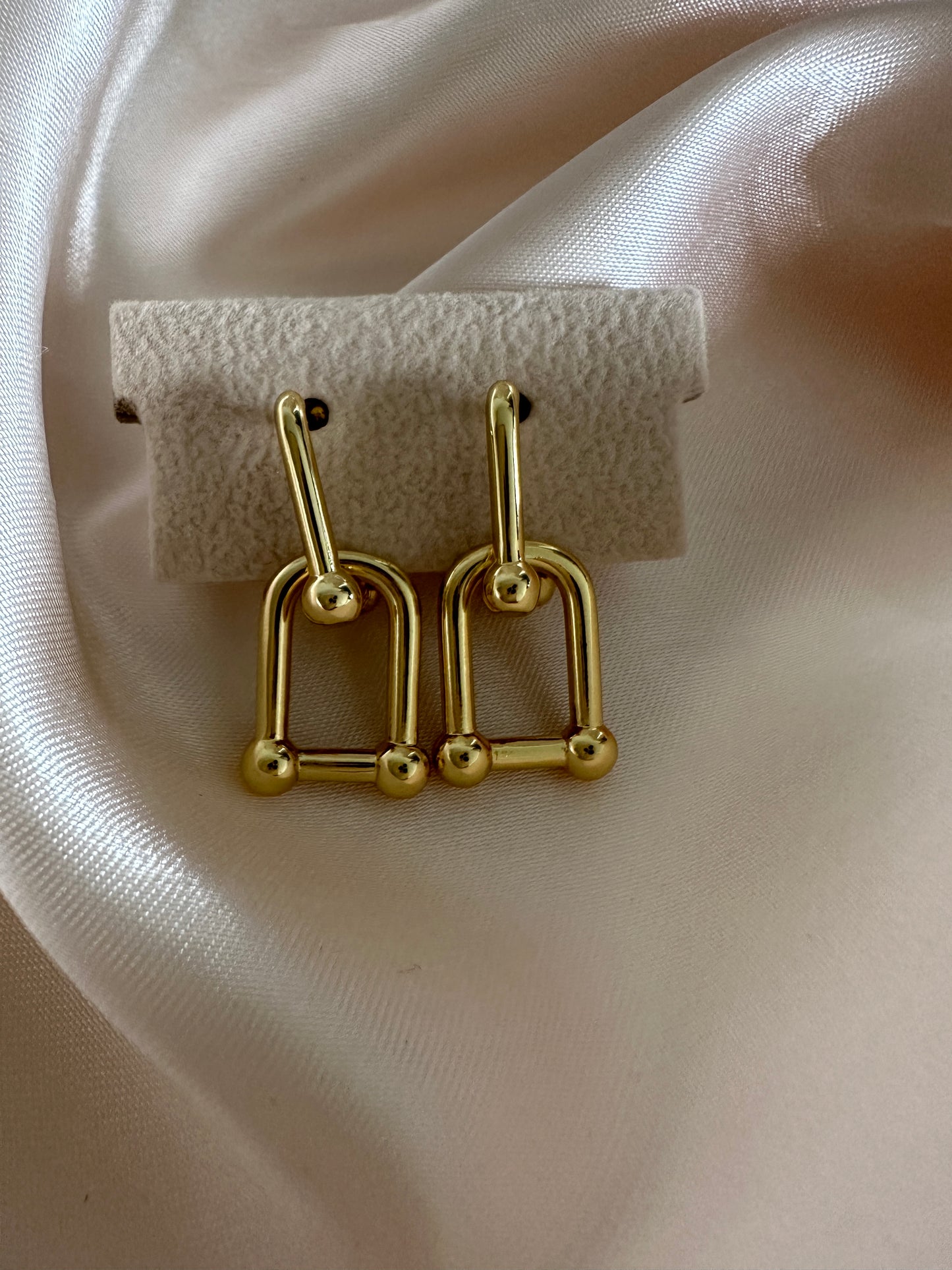 Gold Link Earrings