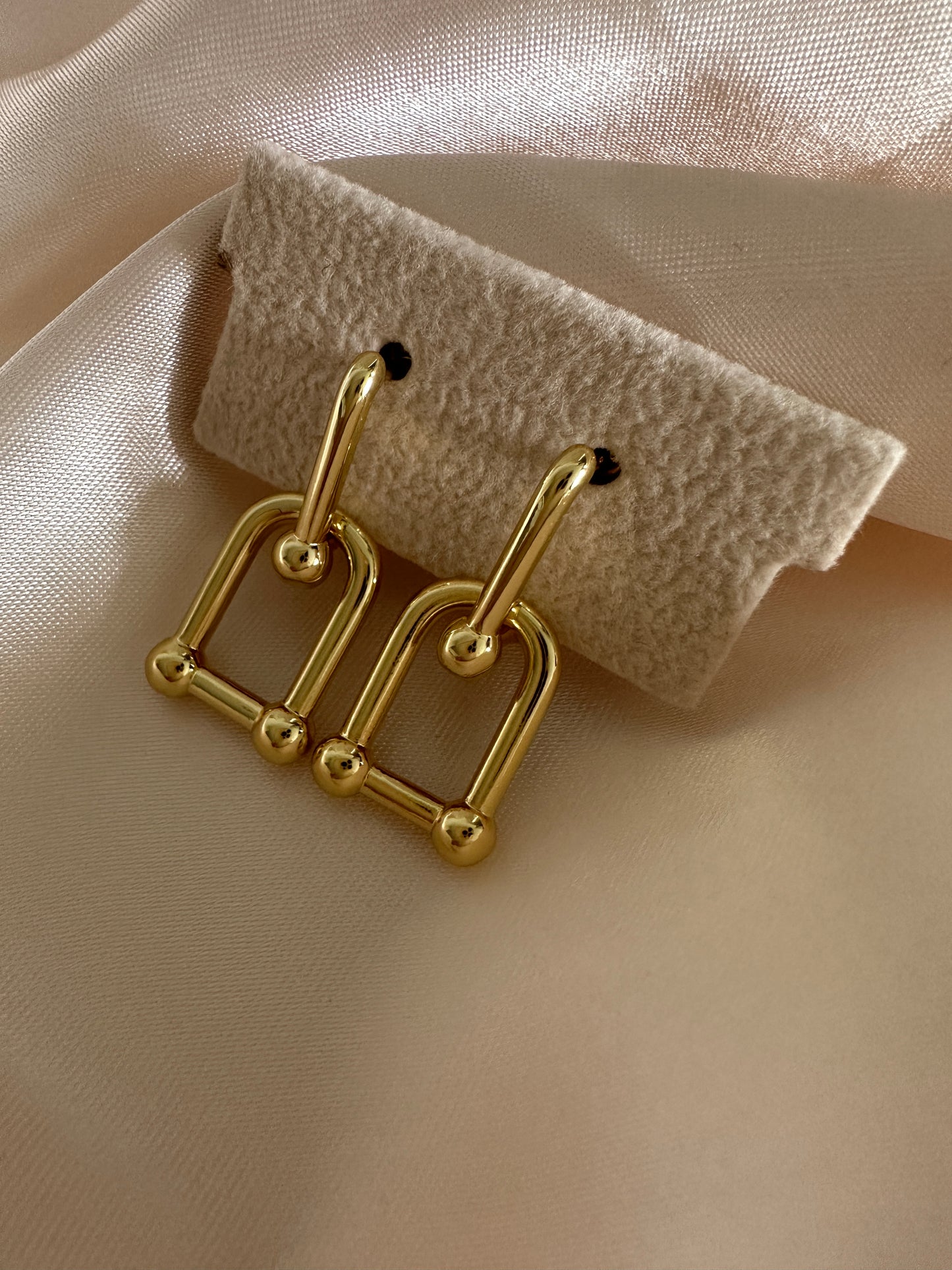 Gold Link Earrings