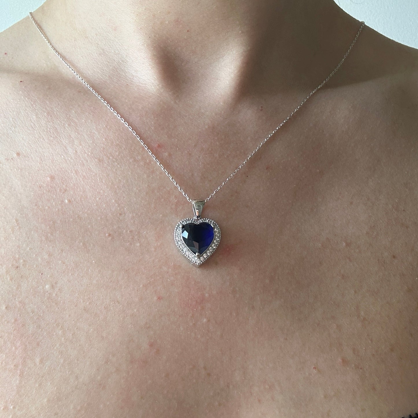 Sapphire Love Necklace Set