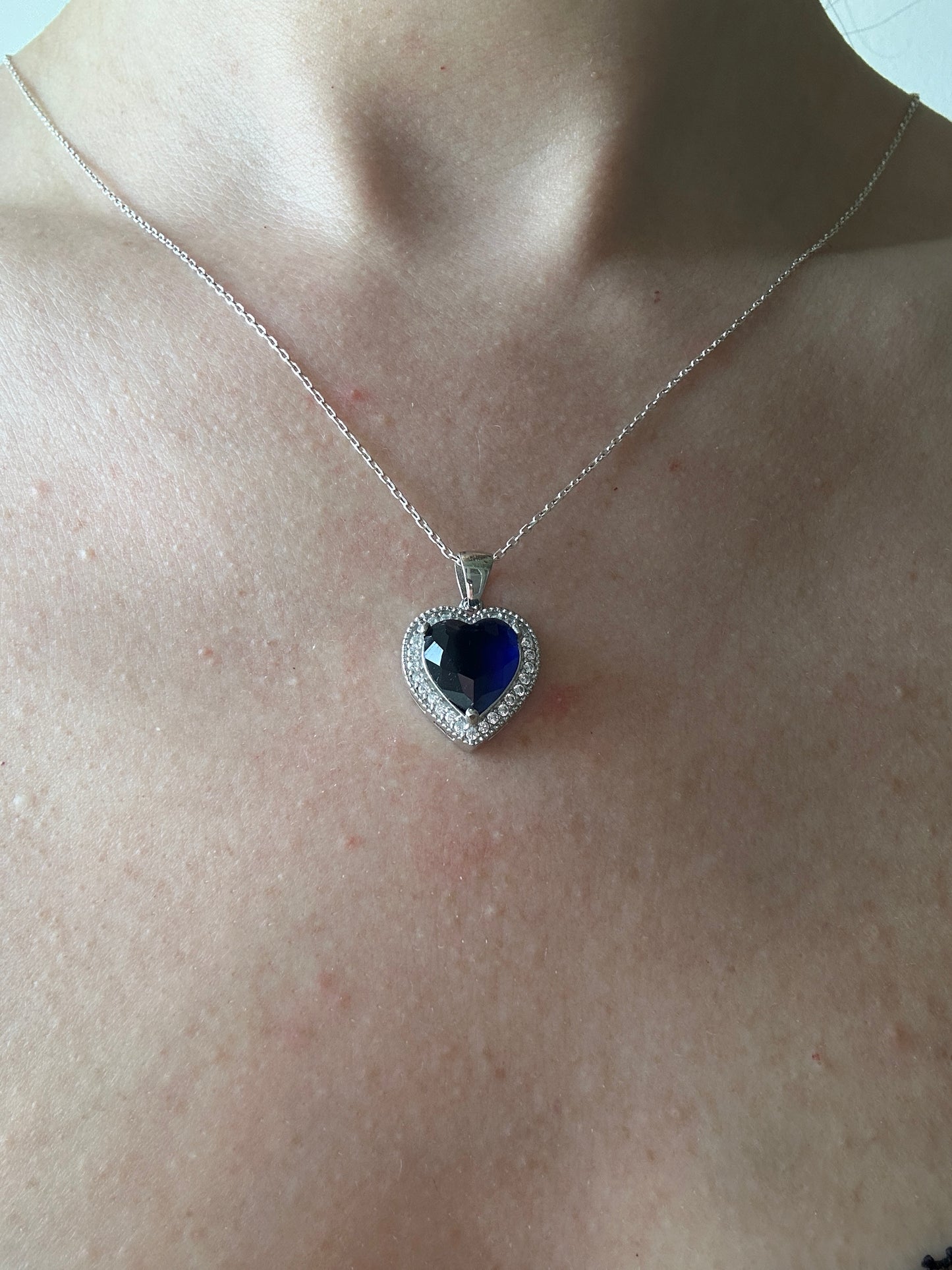 Sapphire Love Necklace Set