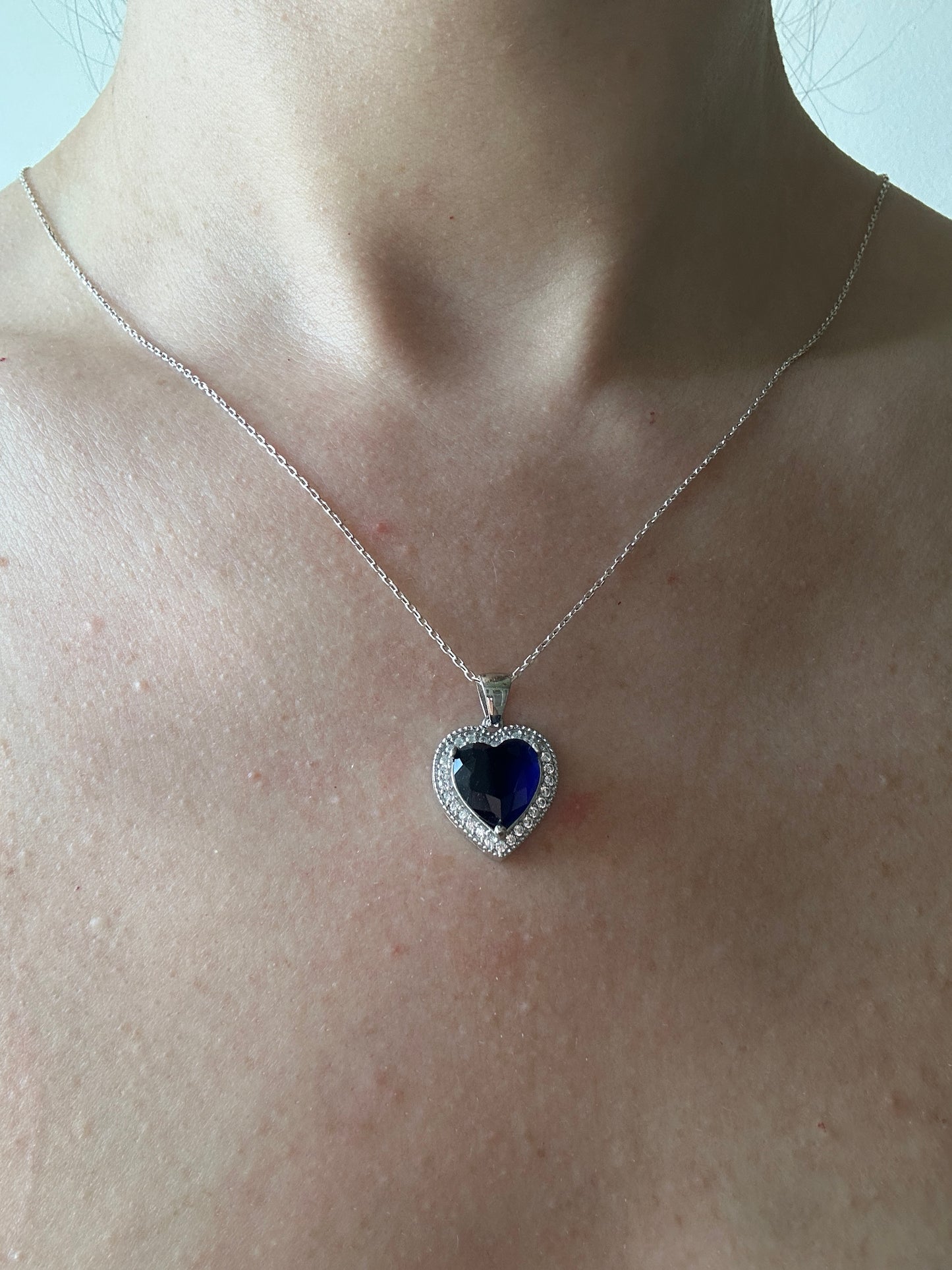 Sapphire Love Necklace Set