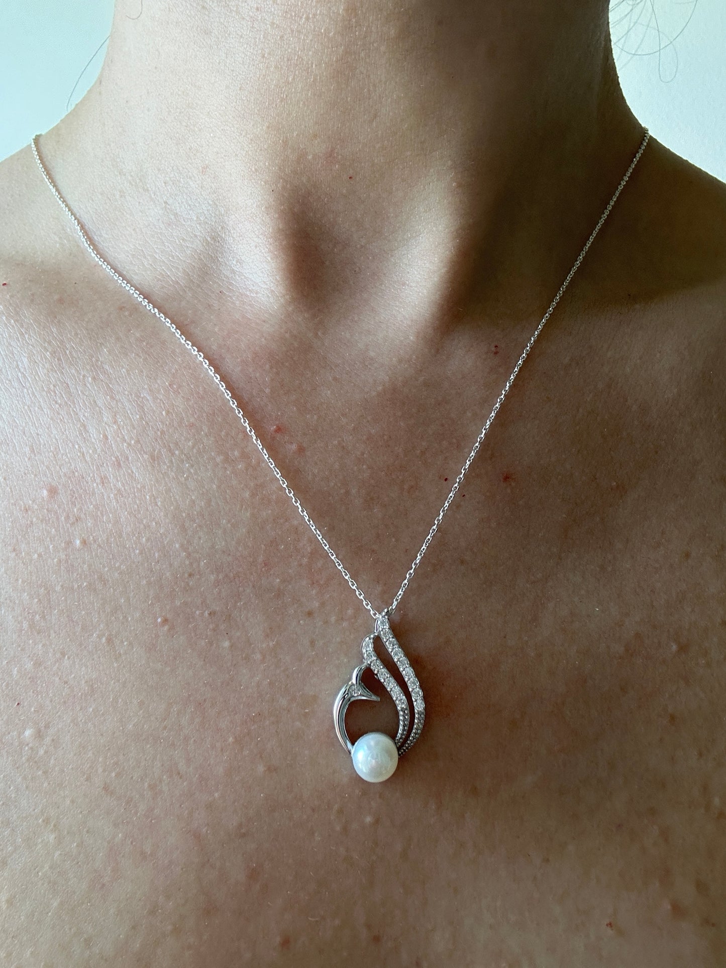 Pearl Swan Necklace