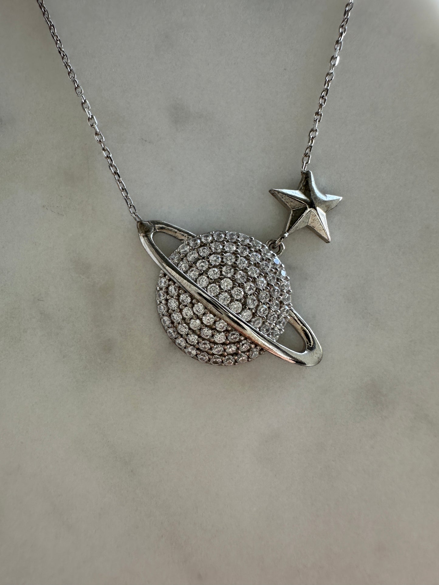 Silver Planet Necklace