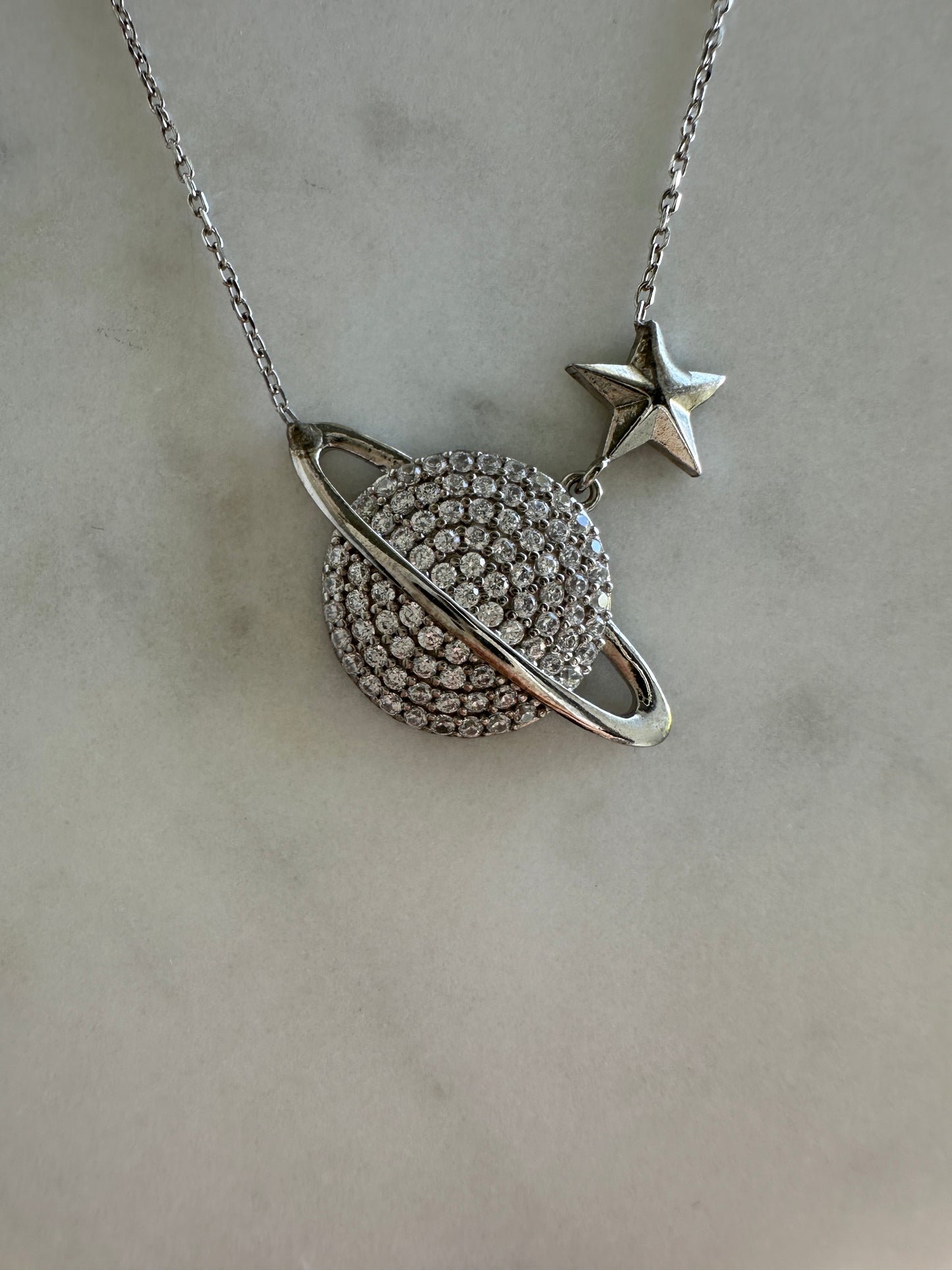 Silver Planet Necklace