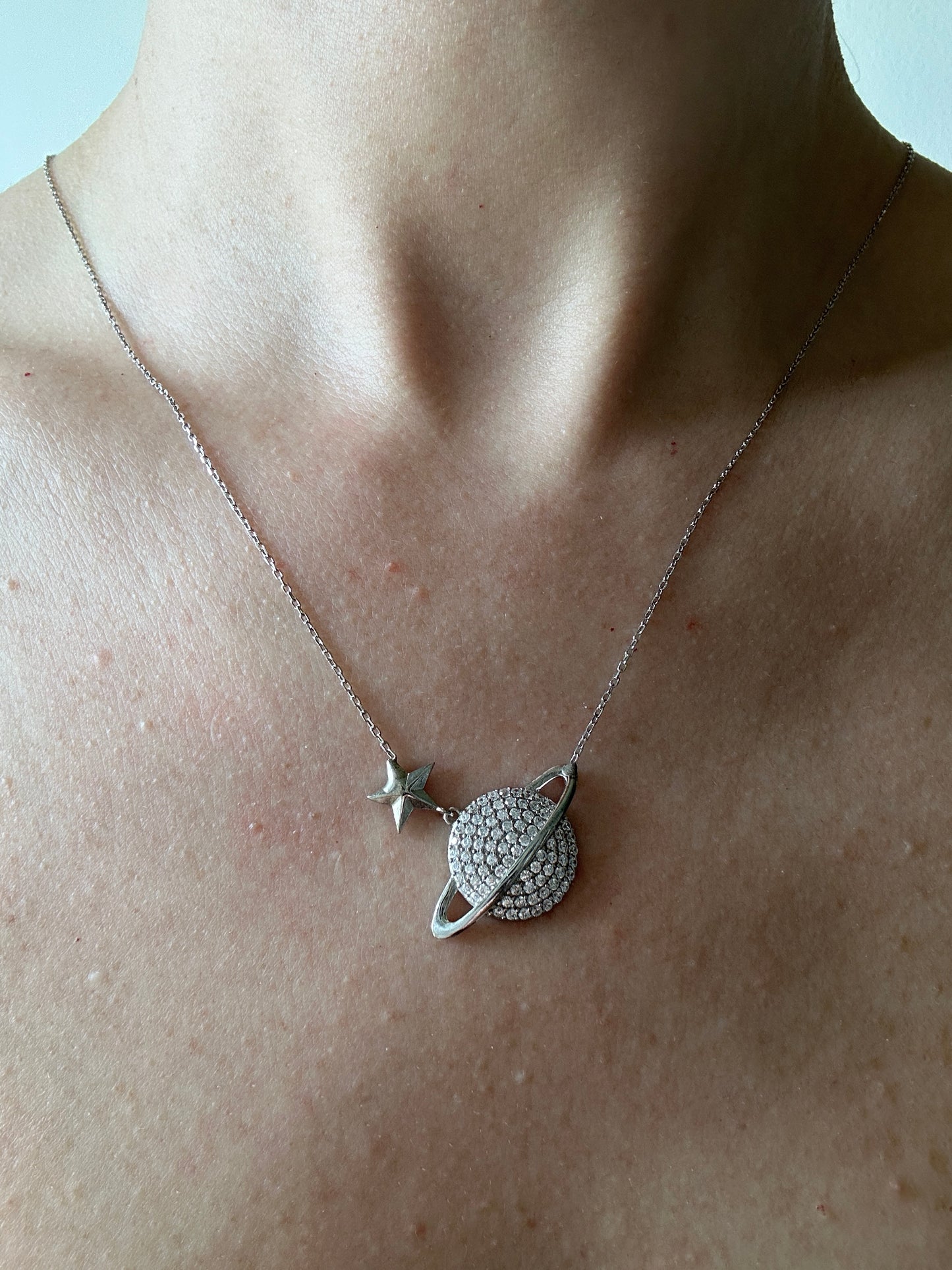 Silver Planet Necklace