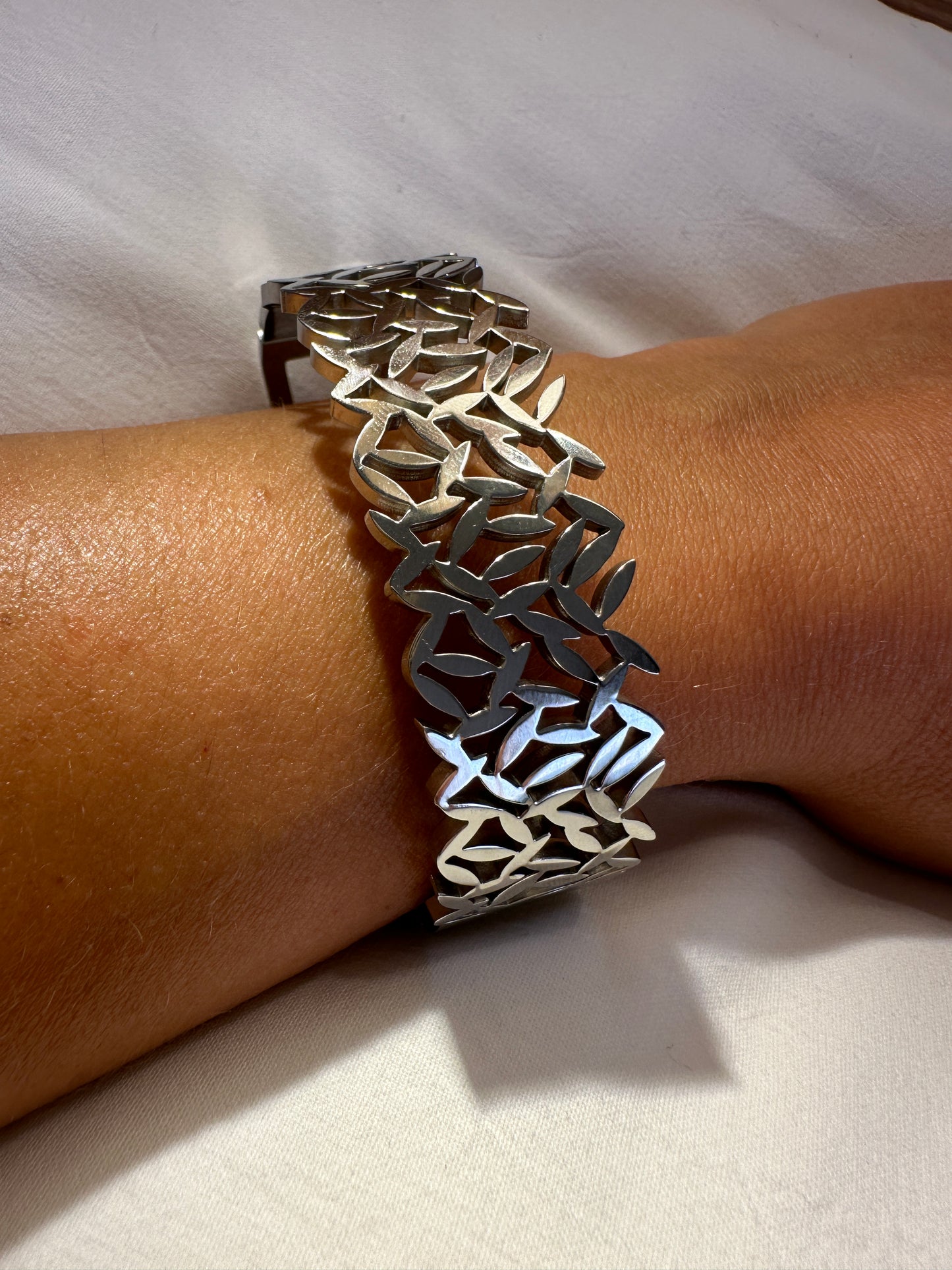 Cosima Stainless Steel Silver Bangle