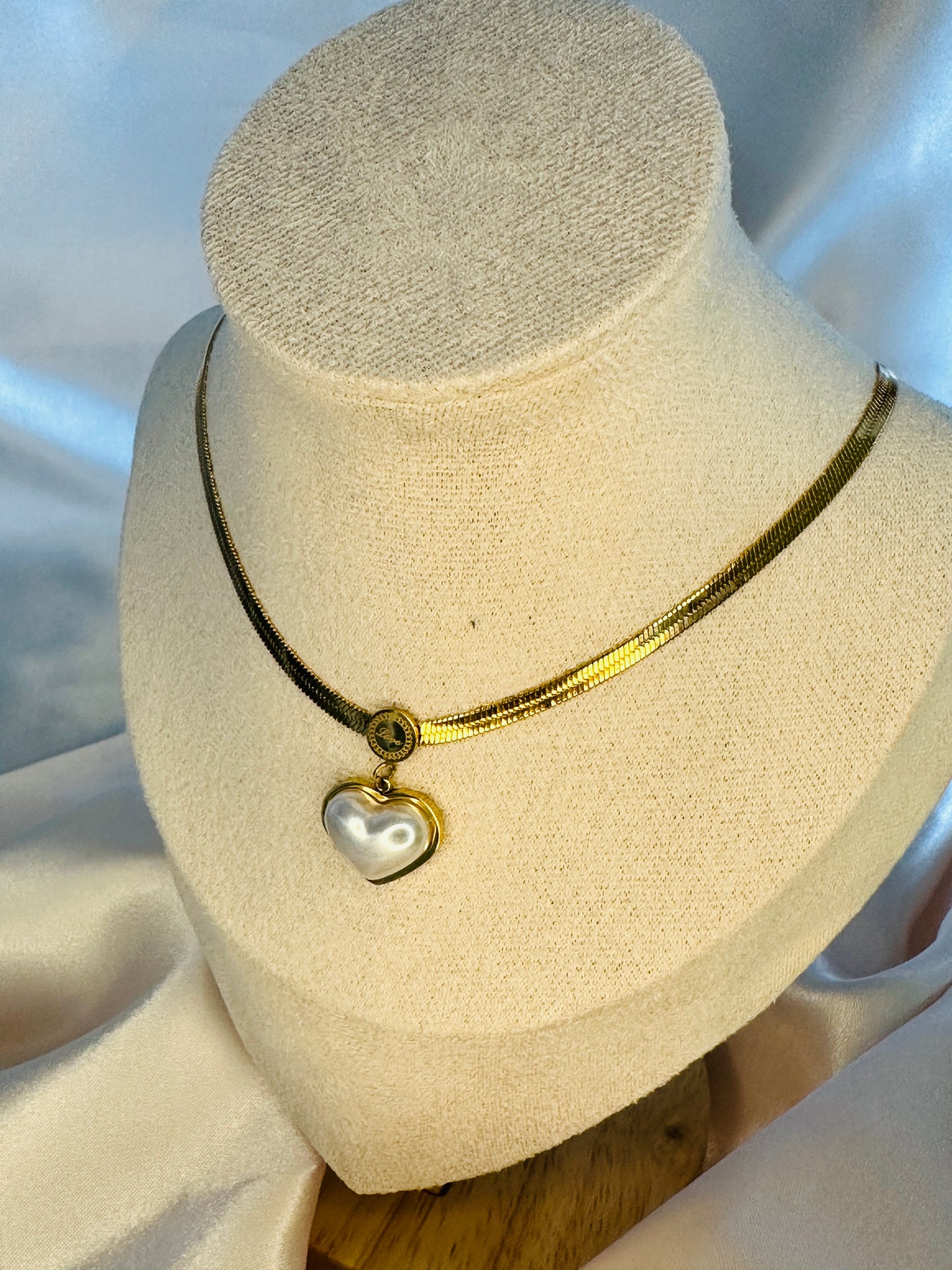 Holly Heart Herringbone Necklace