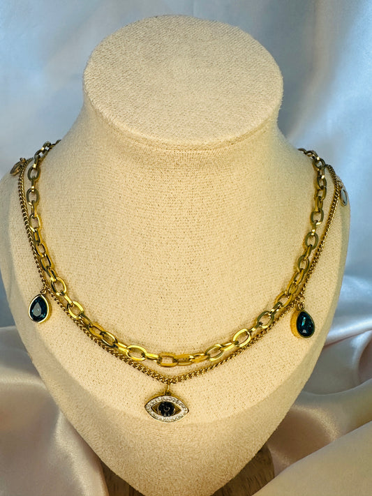 Evil Eye Gold Necklace