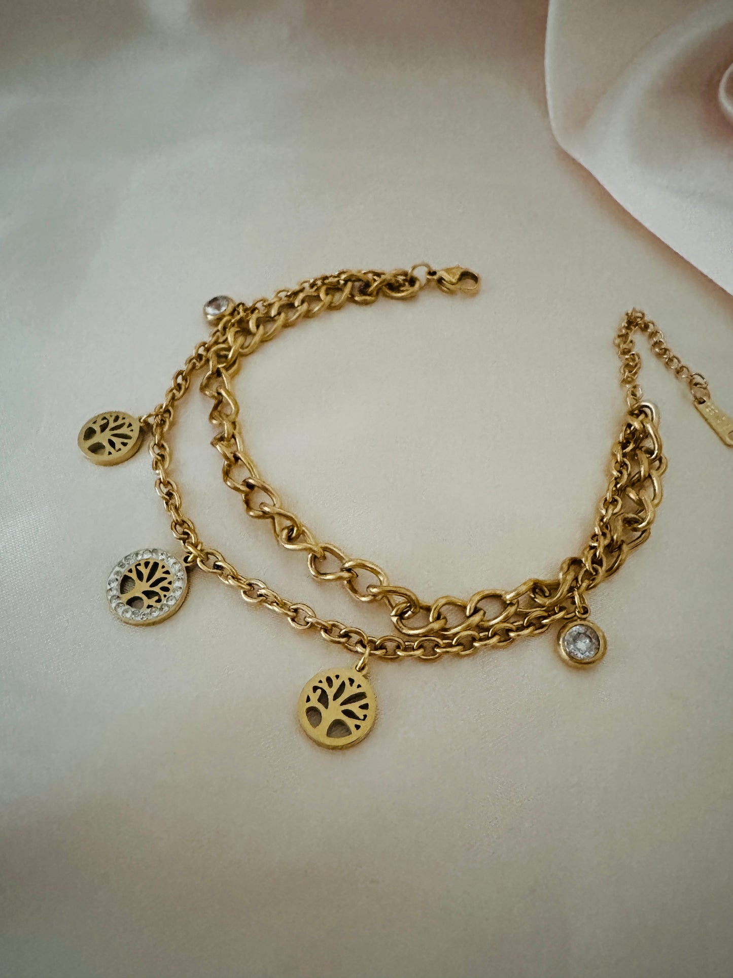 Life Tree Gold Bracelet