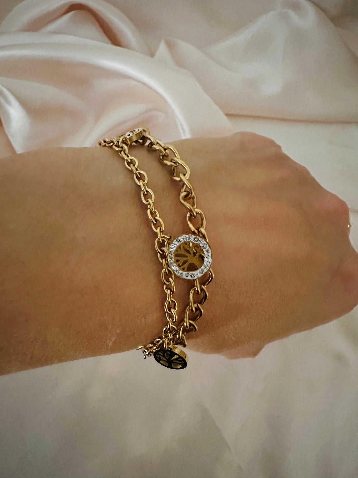 Life Tree Gold Bracelet