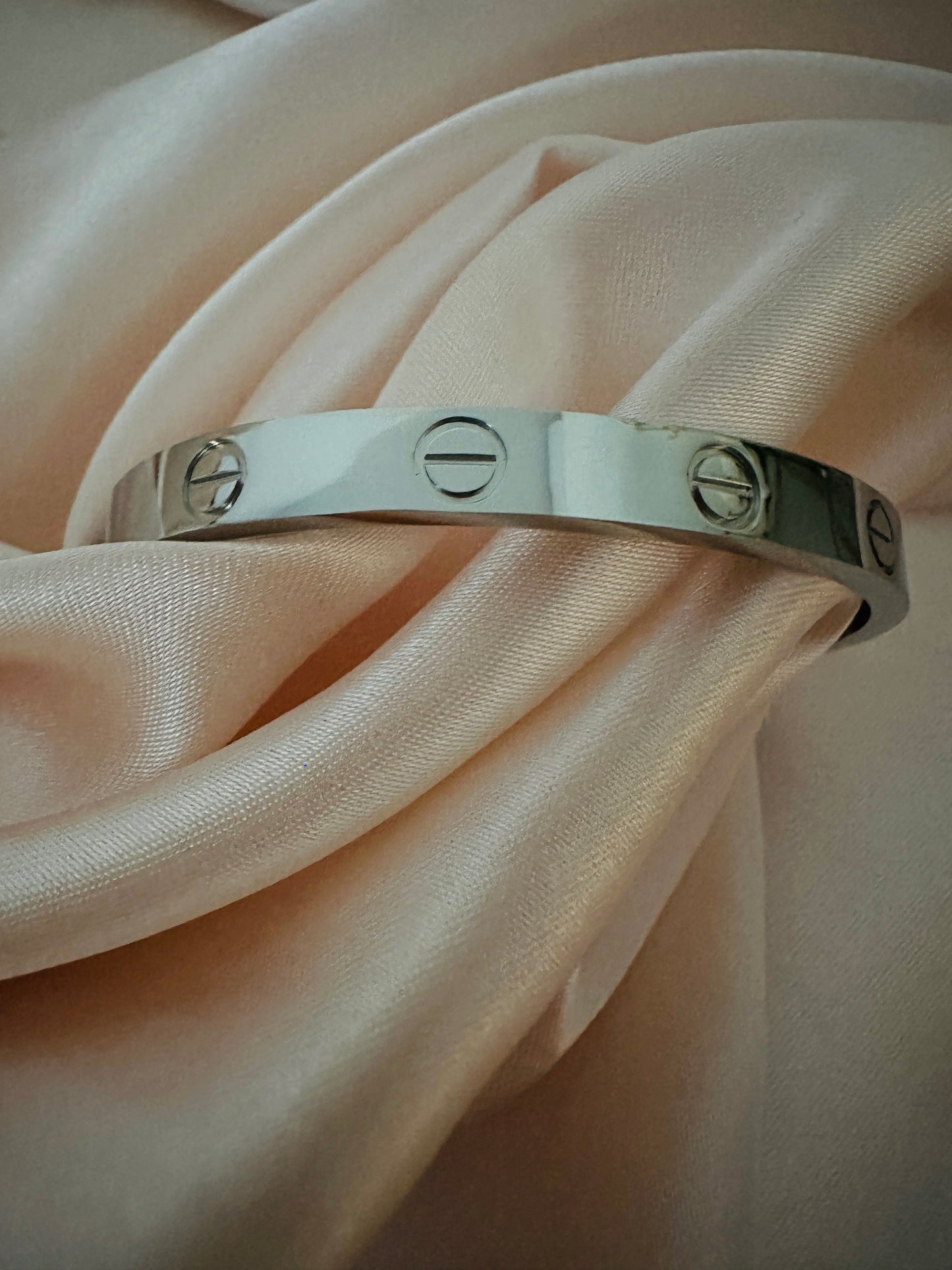 Freya Stainless Steel Silver Bangle