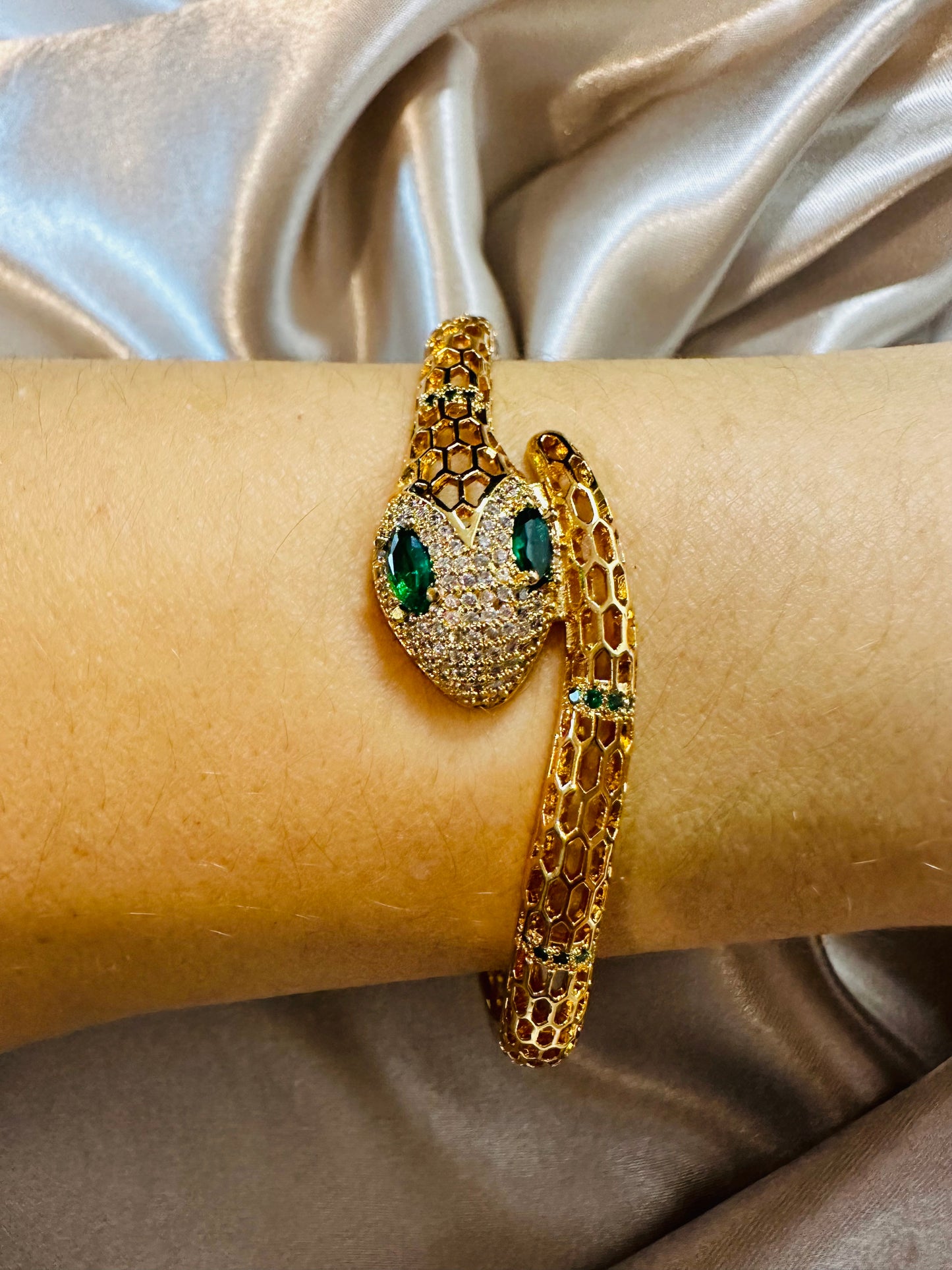 Gold Snake Bangle