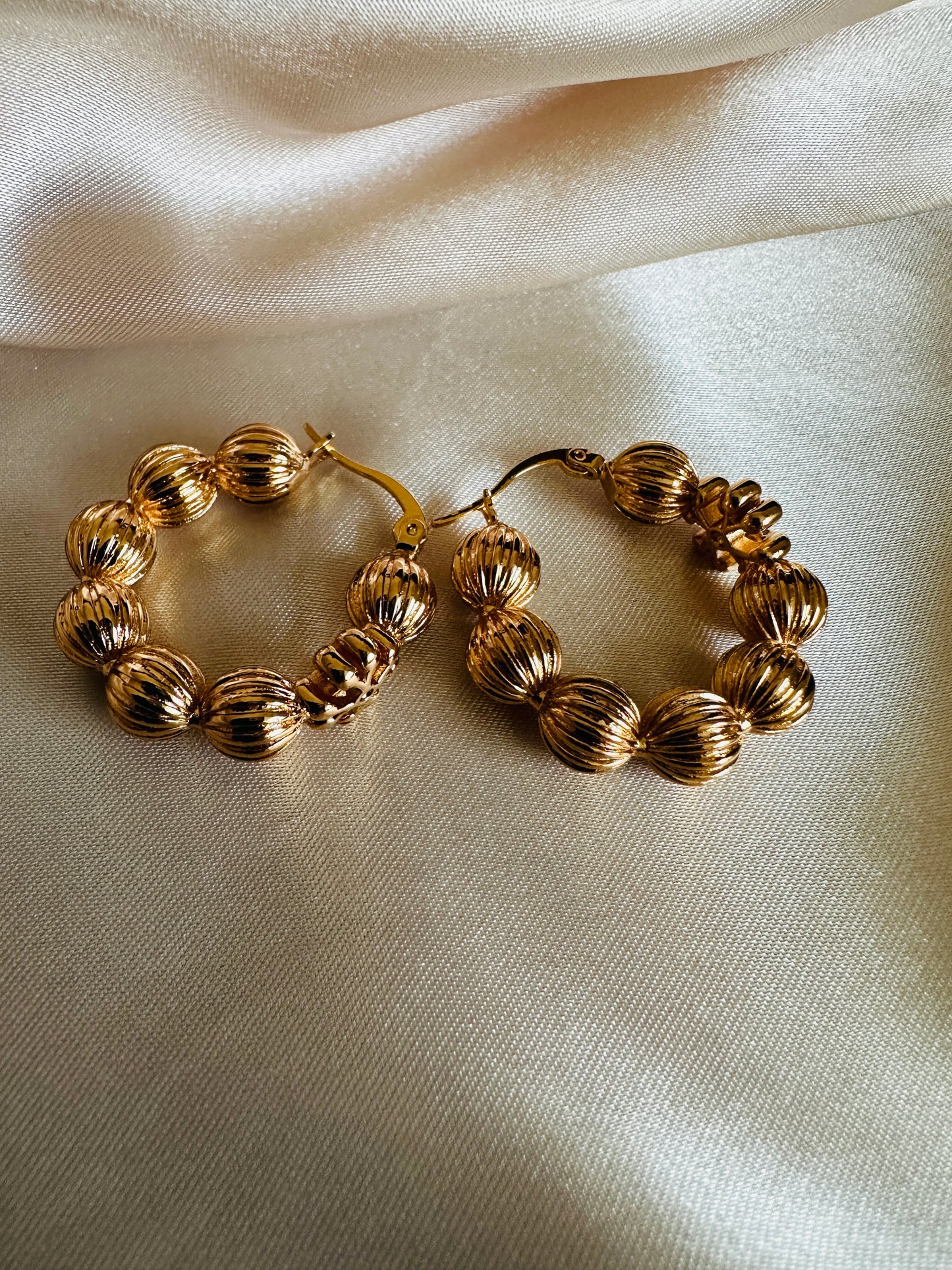 Claudine Gold Thick Hoops