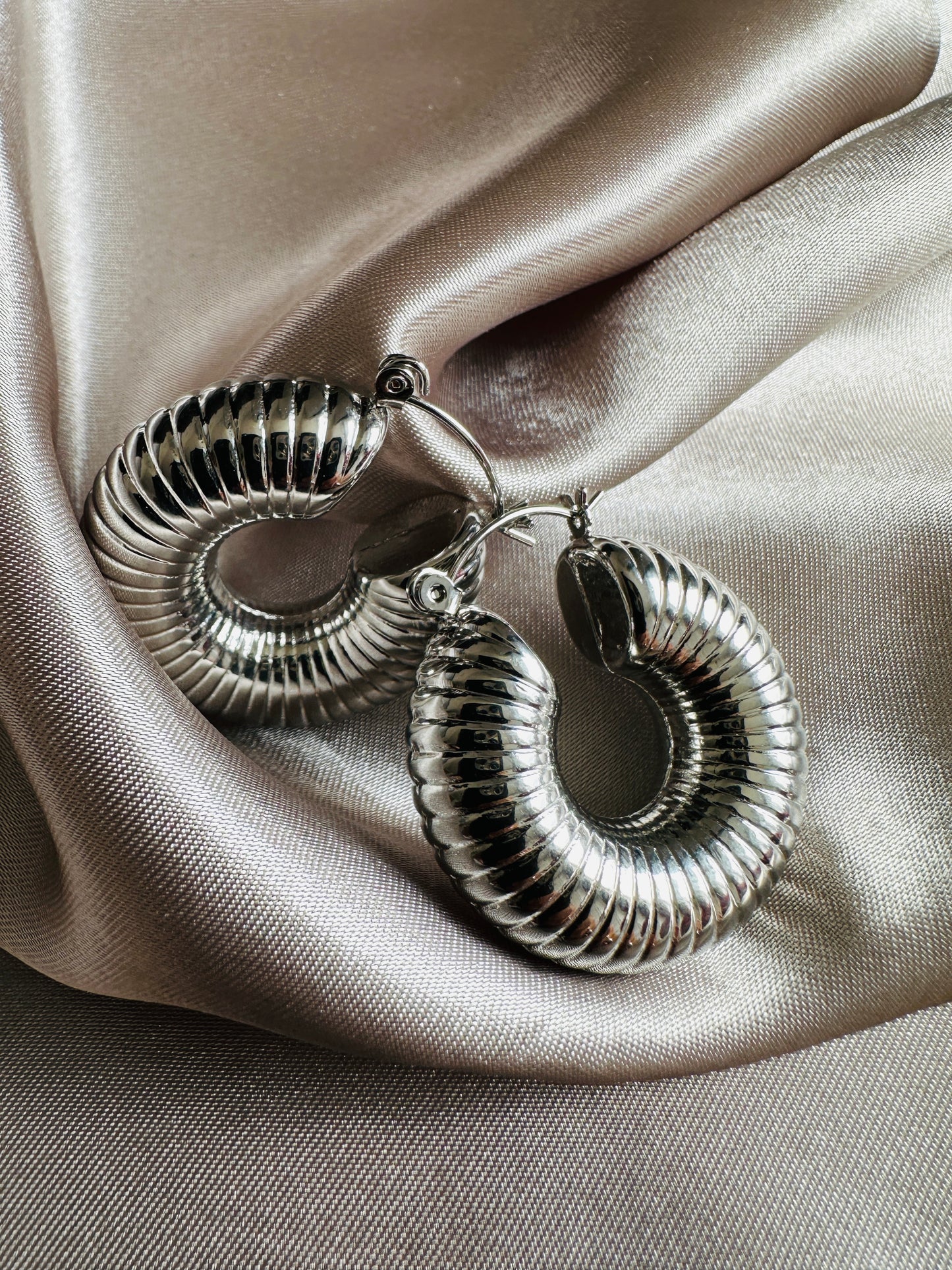 Sienna Silver Hoops