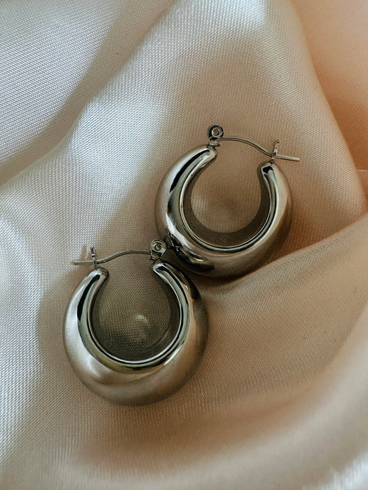 River Thick Hoop Earrings