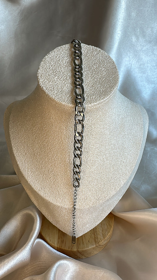 Figaro Silver Chain Bracelet