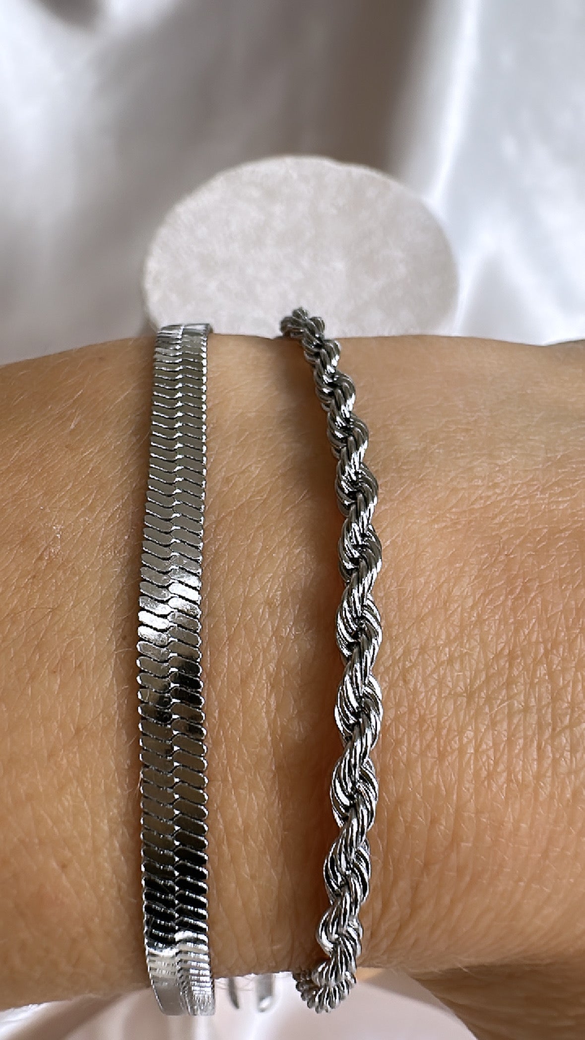 Rope Chain Silver Bracelet