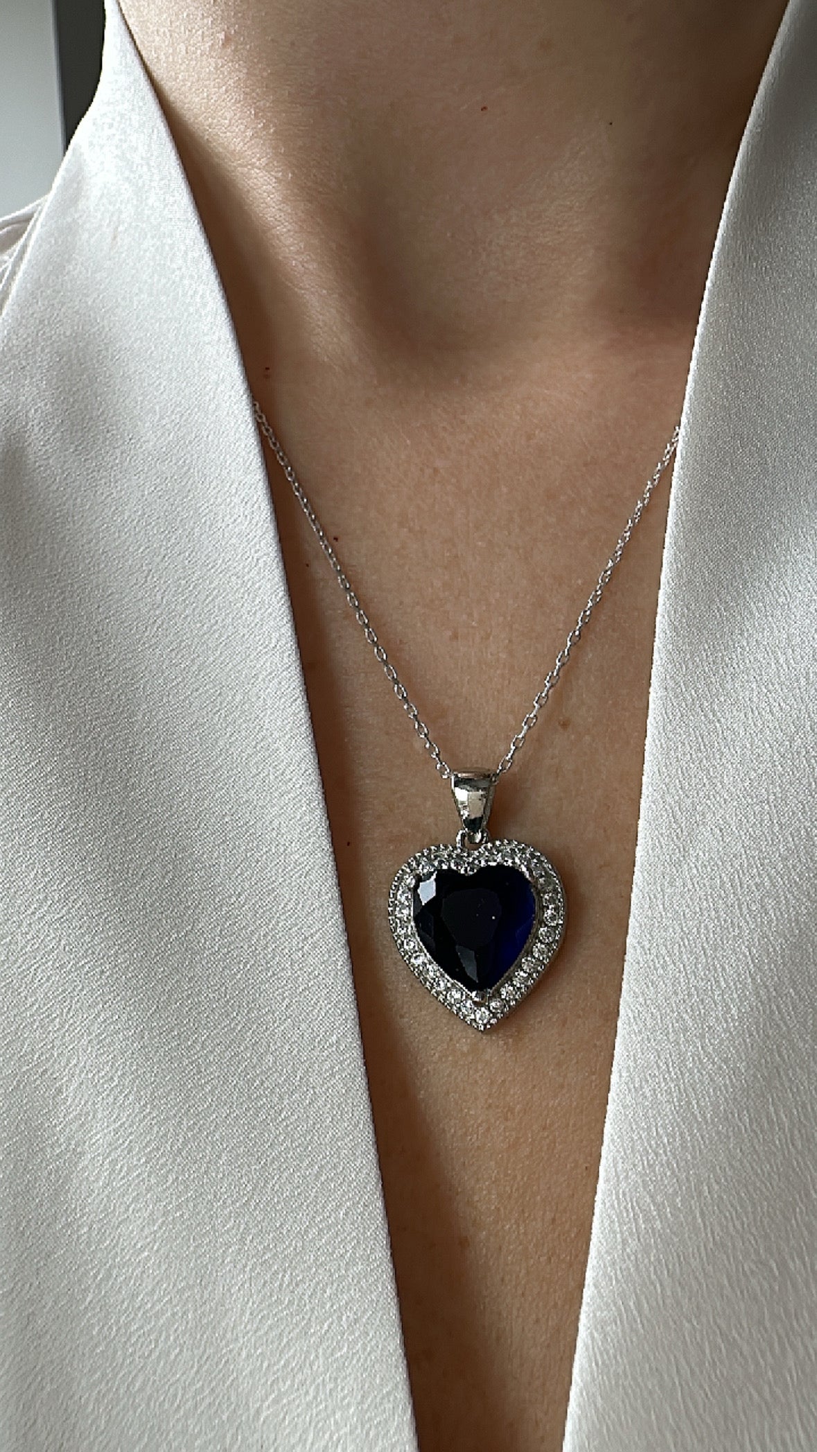 Sapphire Love Necklace Set