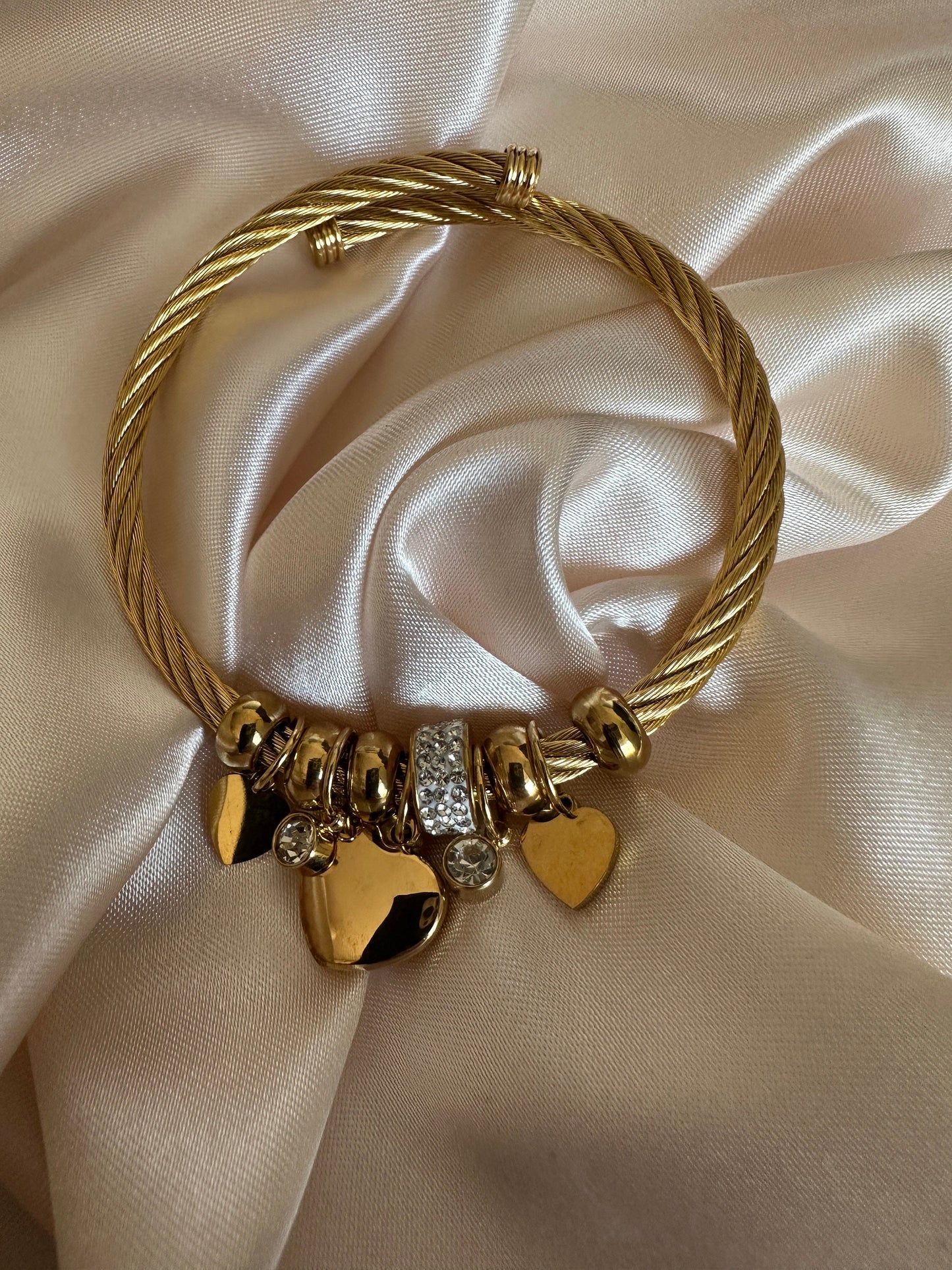 Gold Bangle -Charm Bracelet