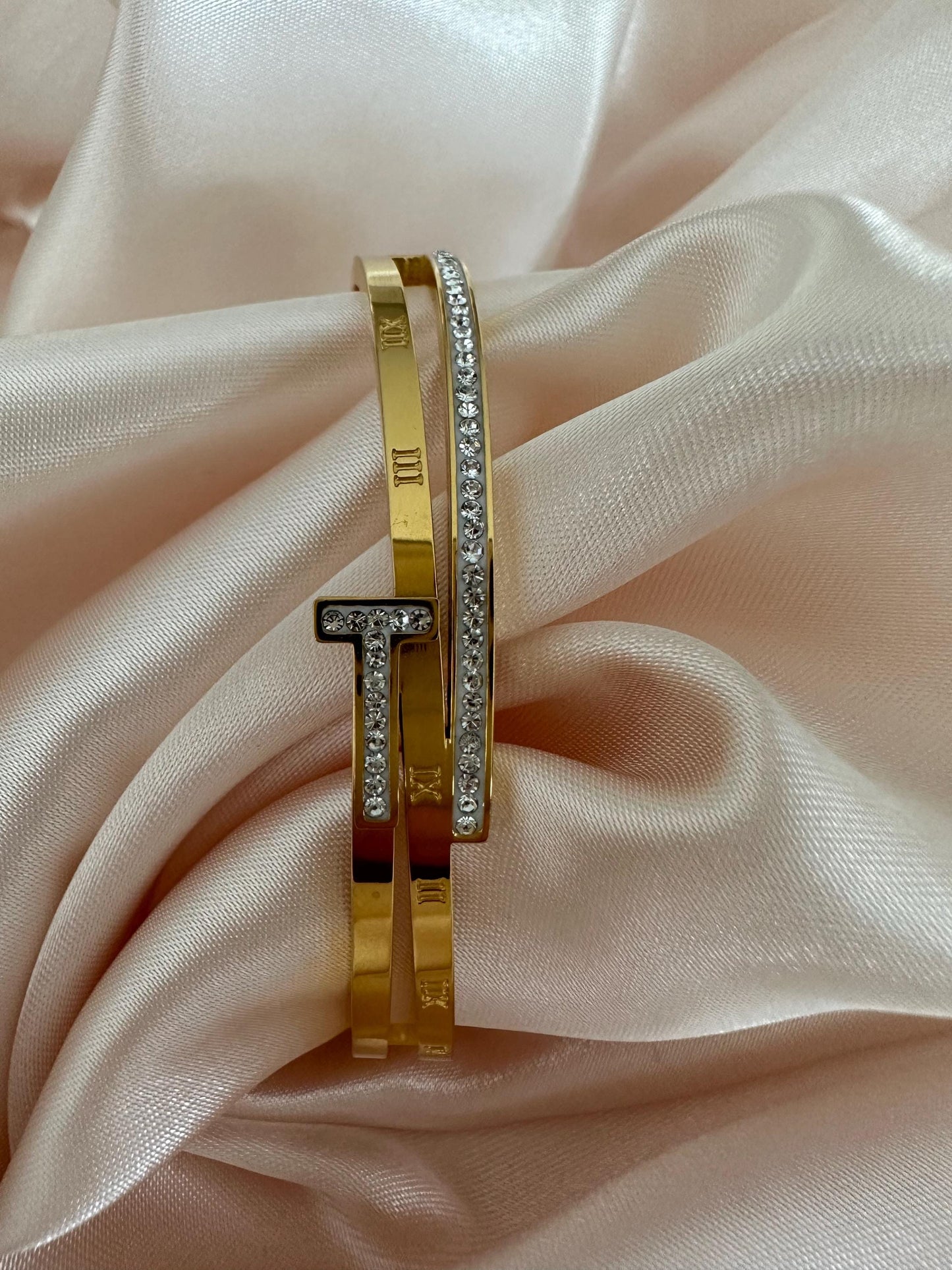 Gold Bangle: Tarnish-Free Stainless Steel
