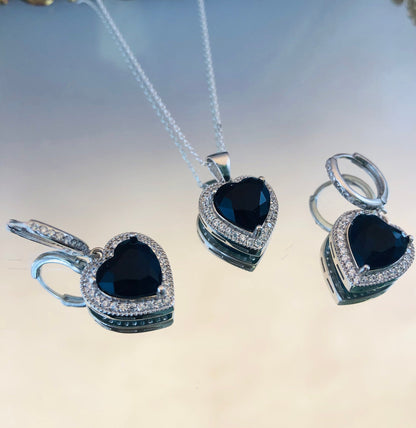 Handcrafted Sapphire Heart Necklace - Symbol of Love and Birthstone Brilliance