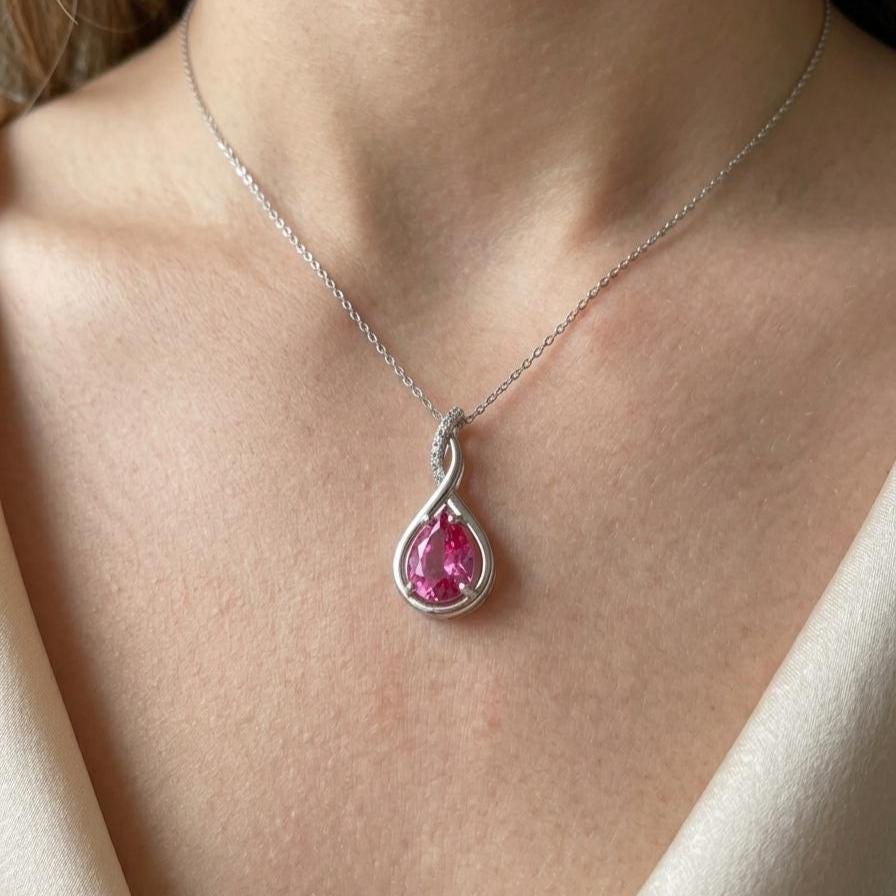 Opal Infinity Necklace - October Birthstone Pendant - Gift For Her