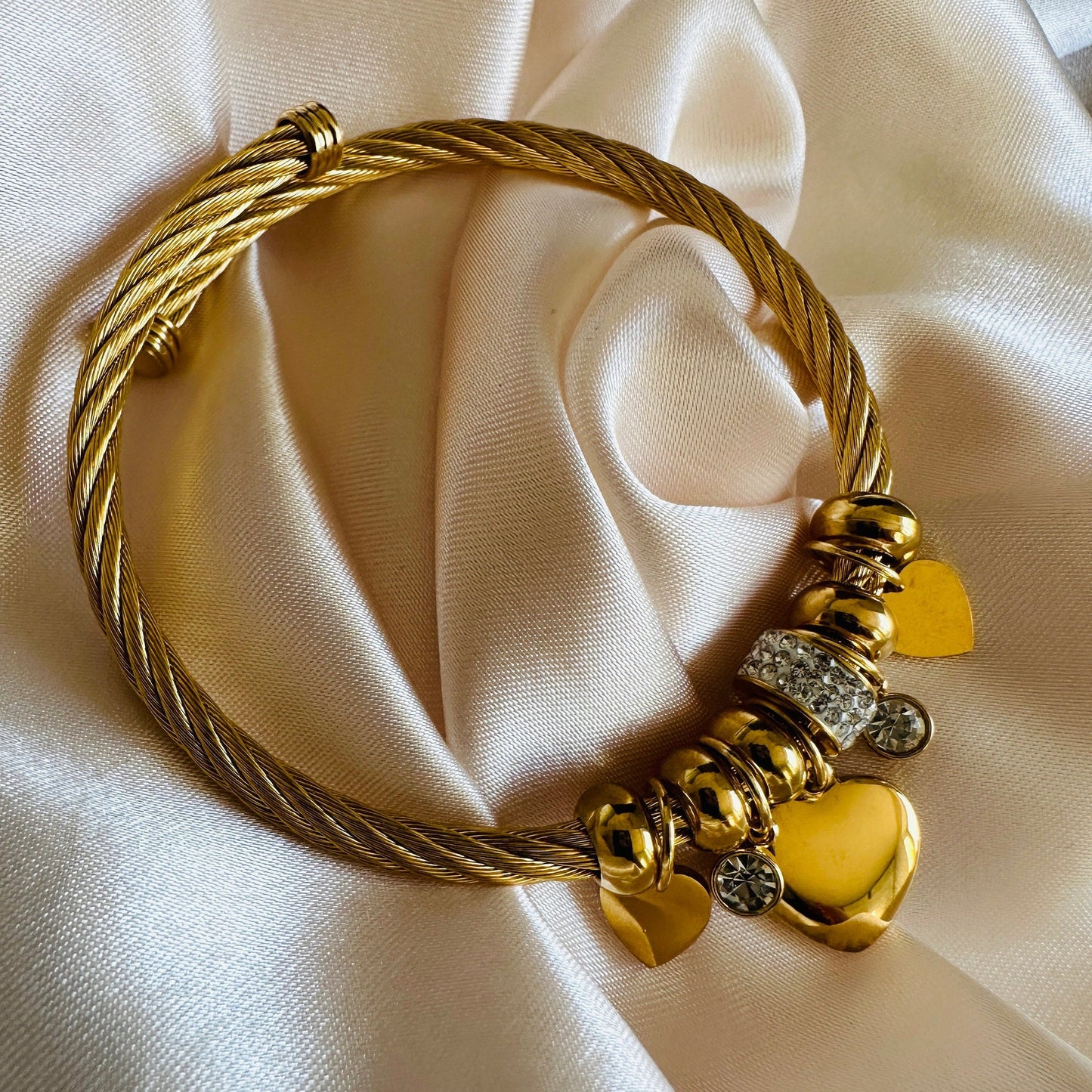 Gold Bangle -Charm Bracelet
