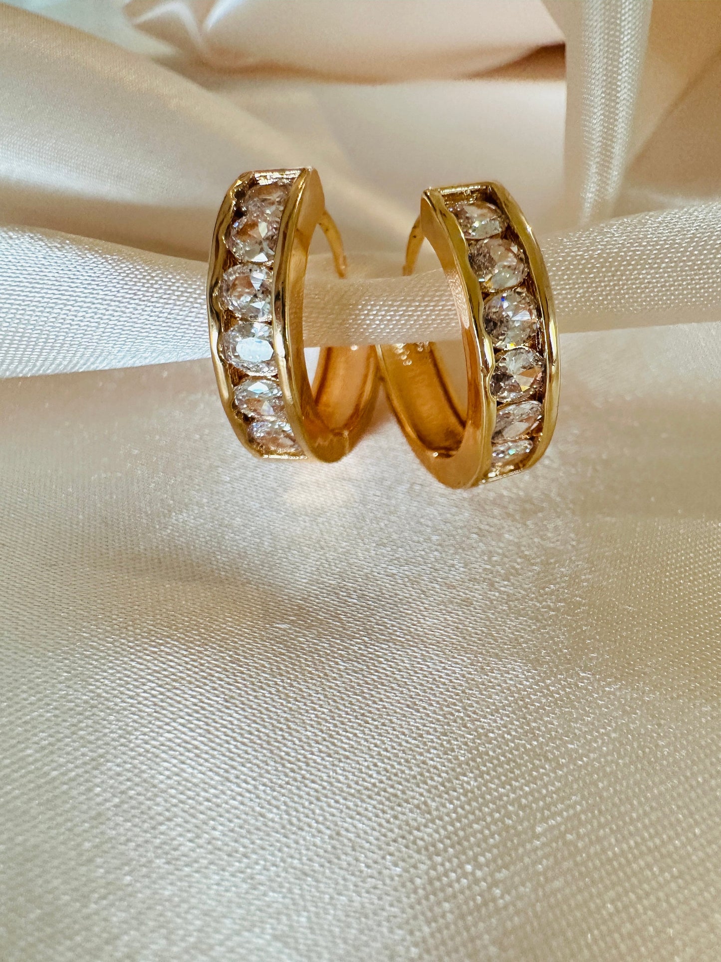 Dainty Gold Hoop Earrings: 18K Plated Brass, Hypoallergenic
