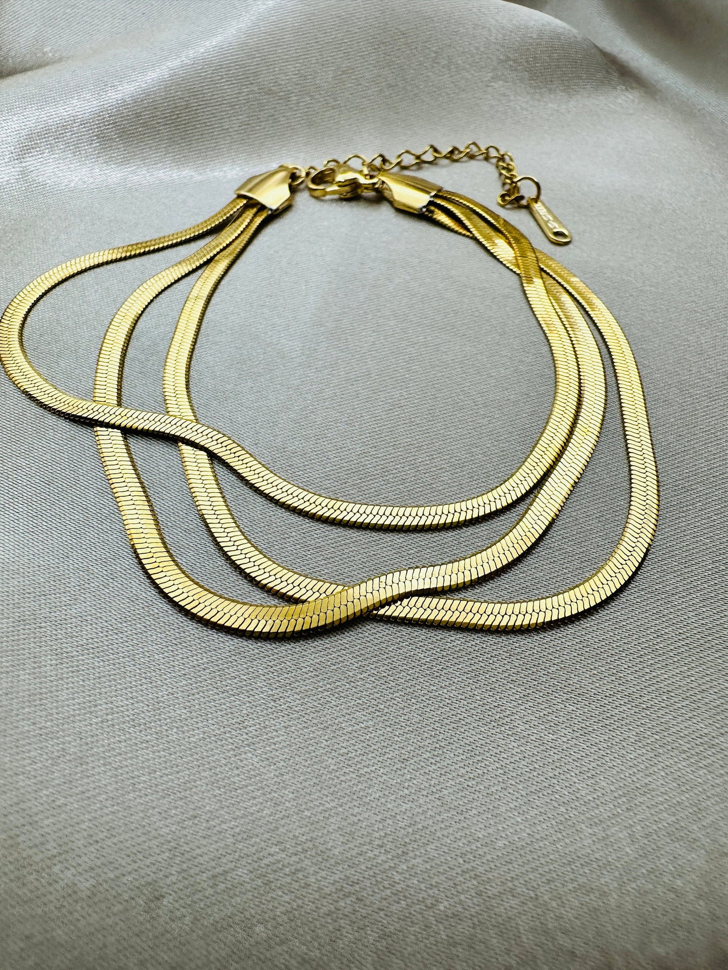 Gold Layered Snake Chain Bracelet -