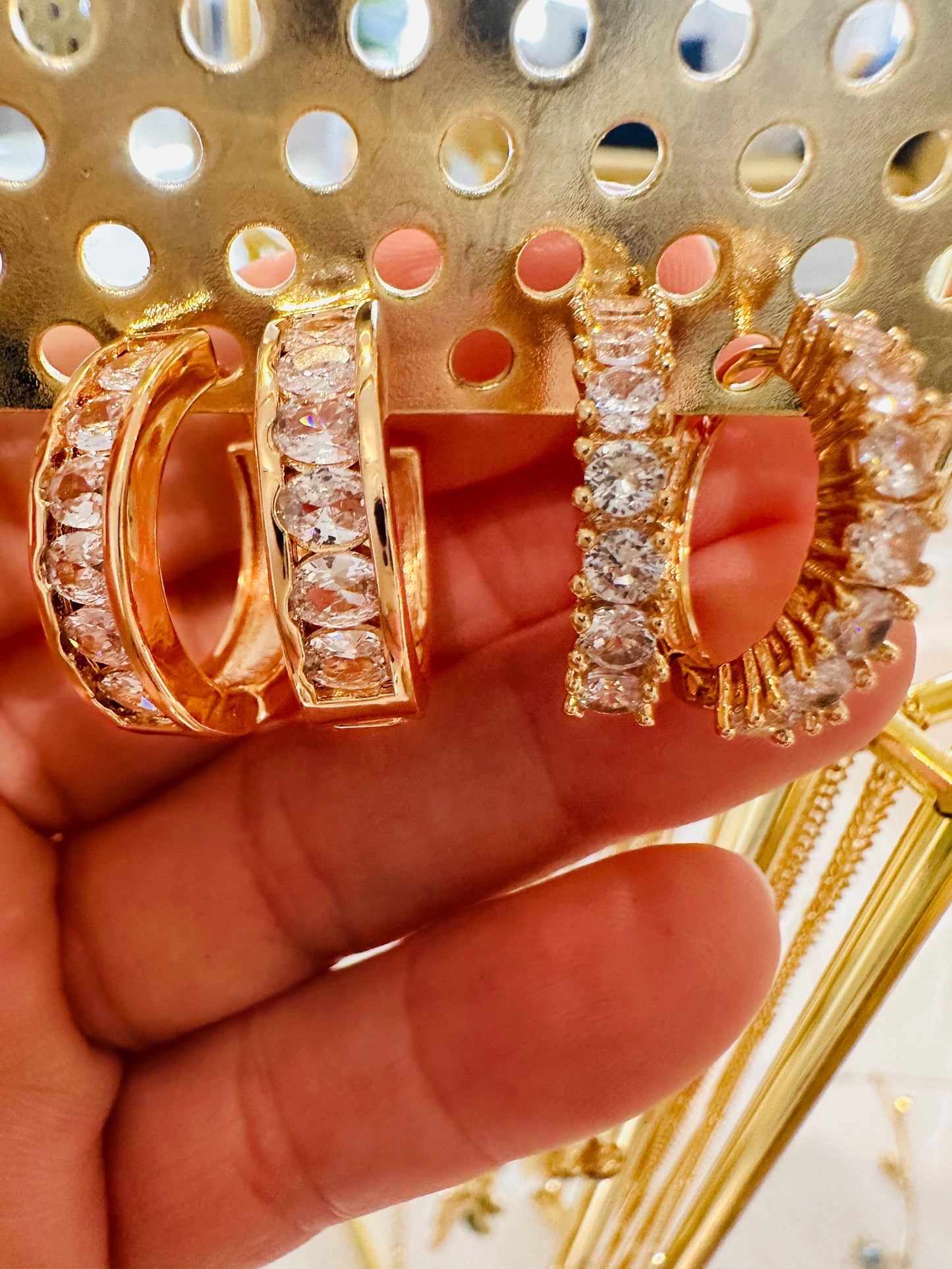 Dainty Gold Hoop Earrings: 18K Plated Brass, Hypoallergenic