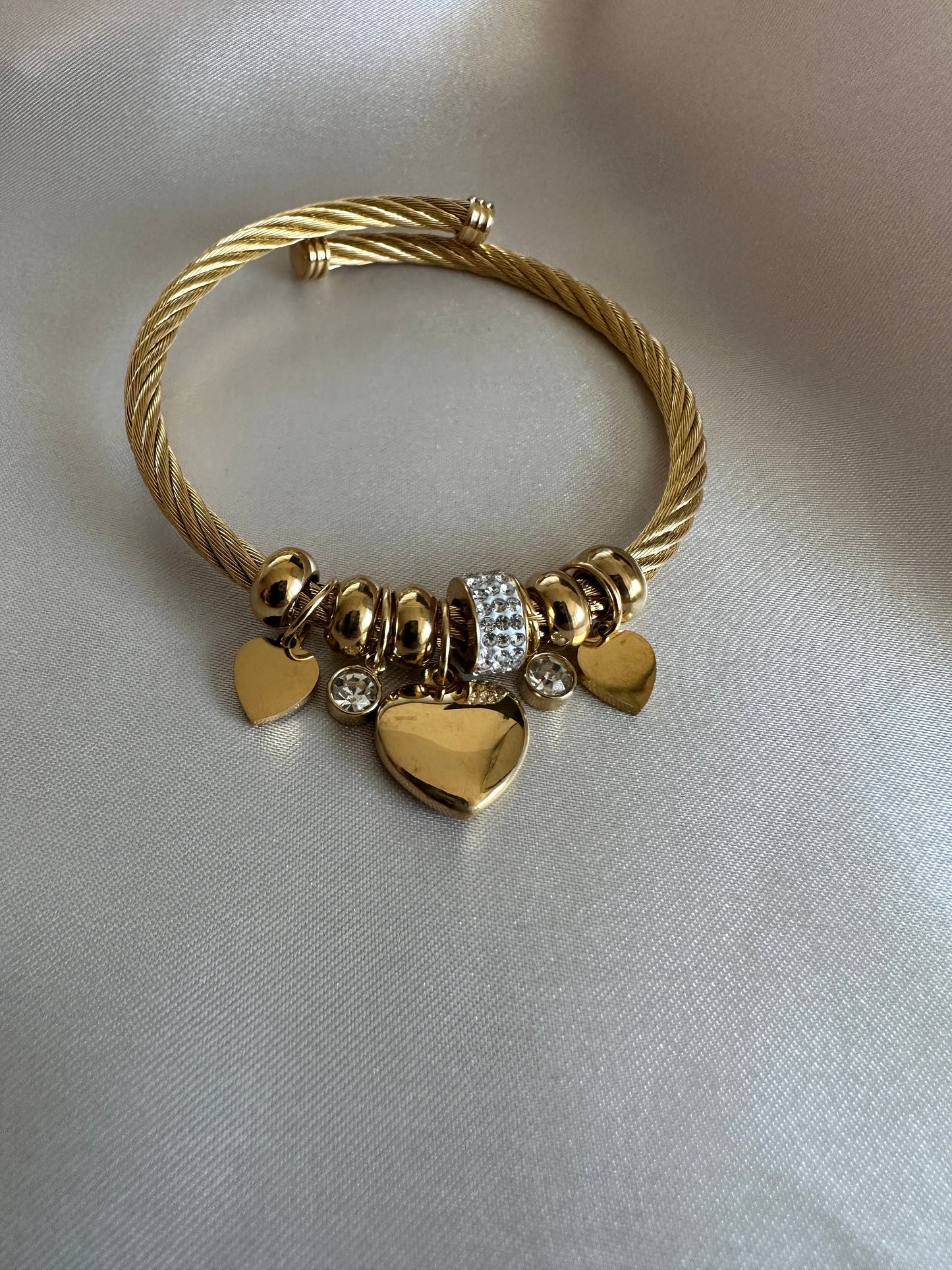 Gold Bangle -Charm Bracelet
