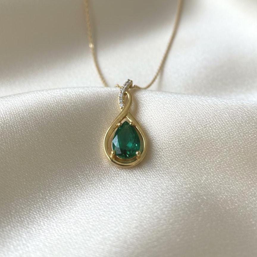 Gold Vermeil Sapphire Infinity Necklace -September Birthstone Pendant-925 Sterling Silver
