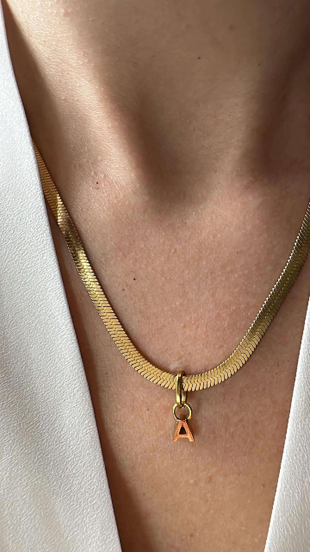Initial Letter Necklace-Gift for Her-Unique