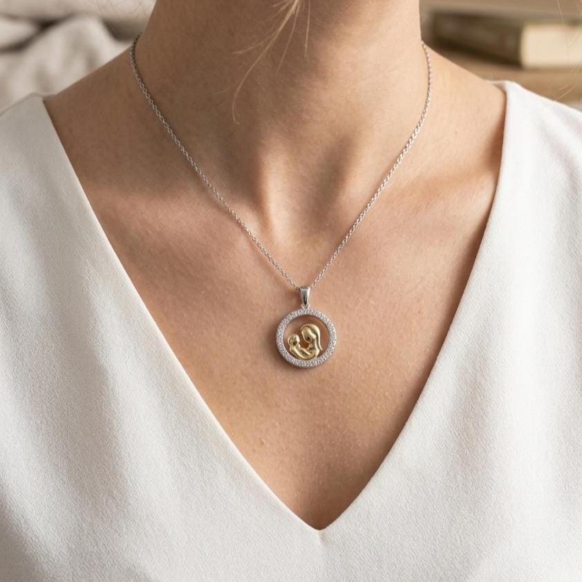 Gold Vermeil Mother-Child Necklace - Heartfelt Gift for Moms - Mother's Day