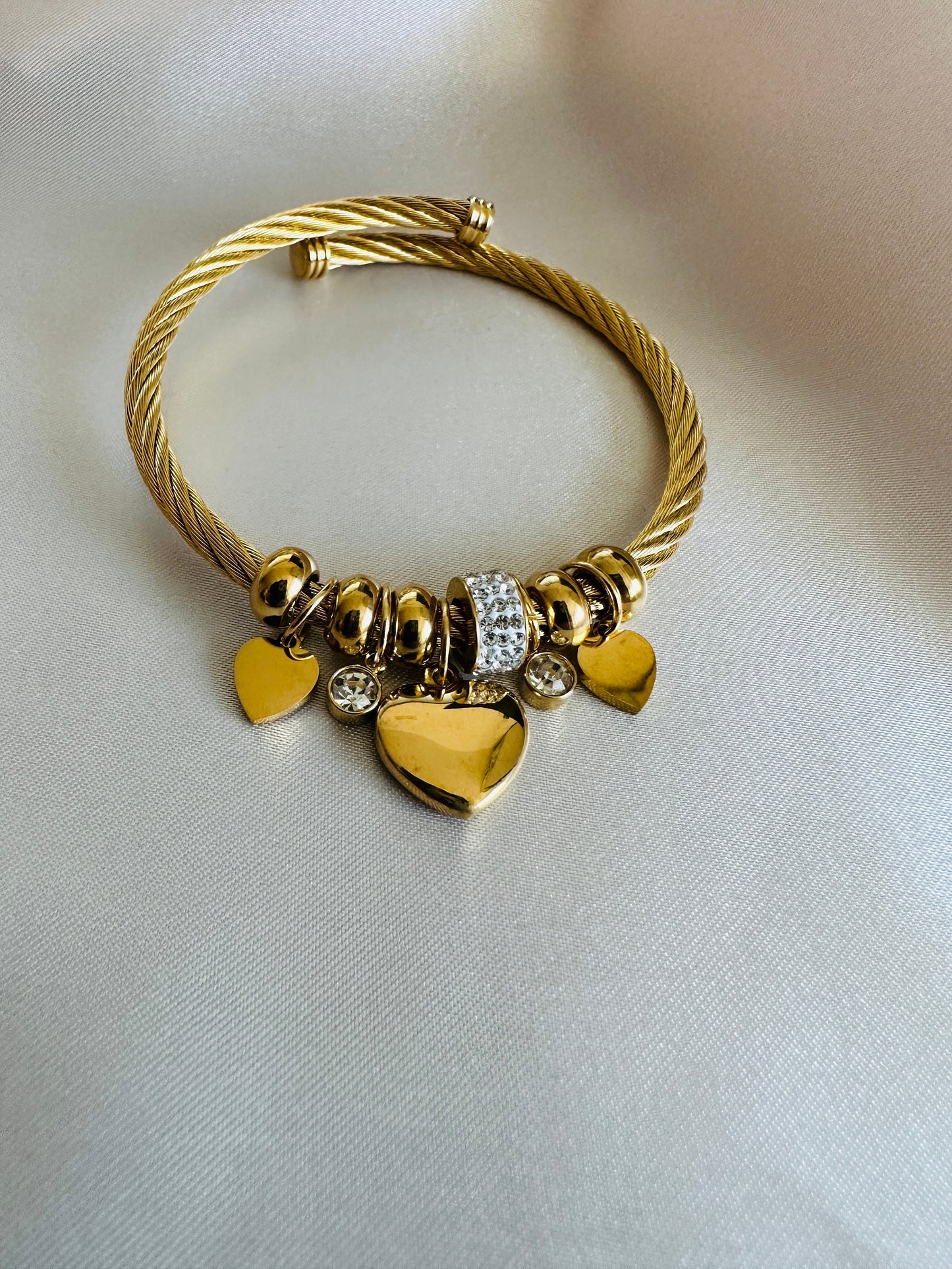 Gold Bangle -Charm Bracelet