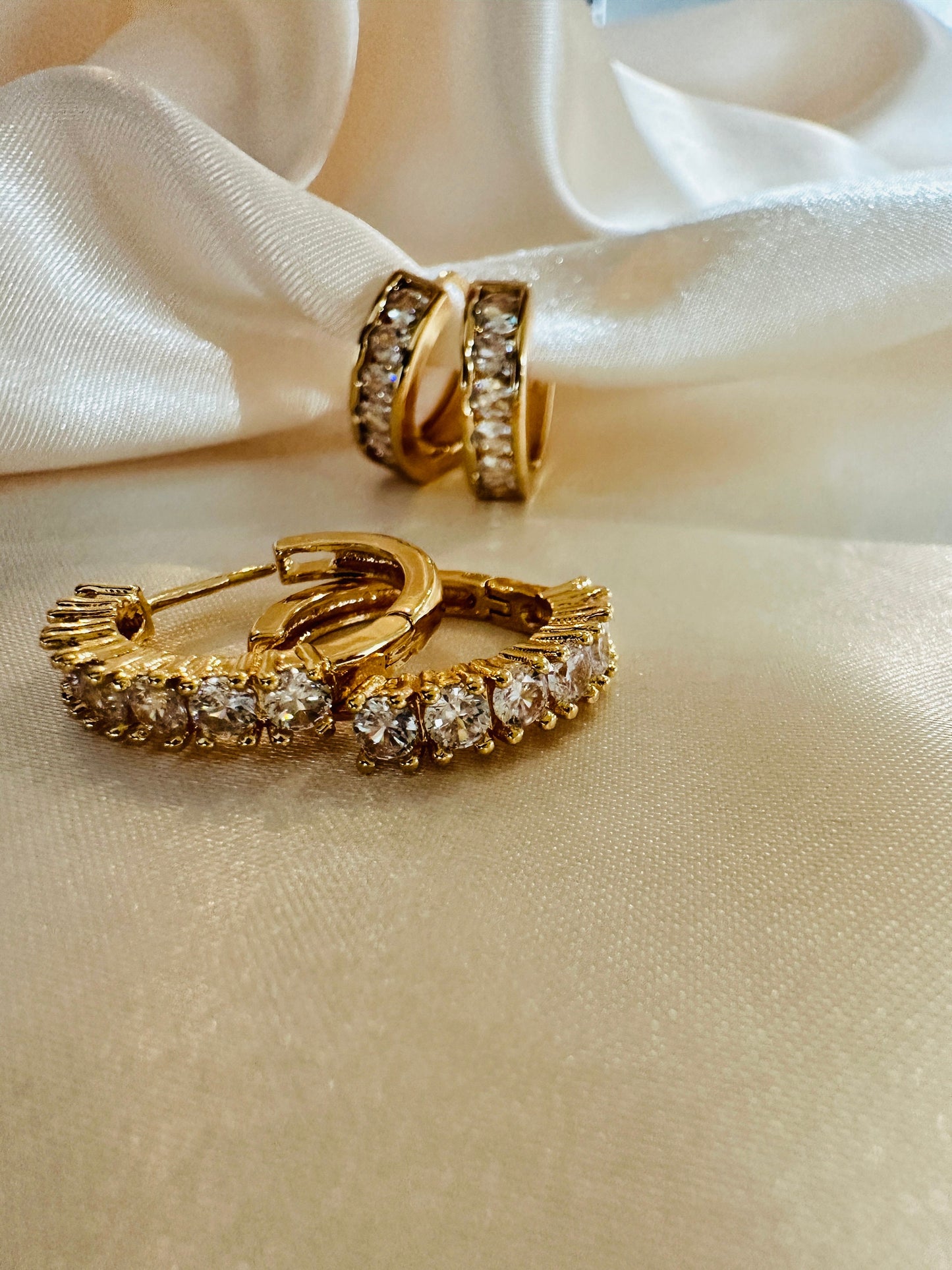 Dainty Gold Hoop Earrings: 18K Plated Brass, Hypoallergenic