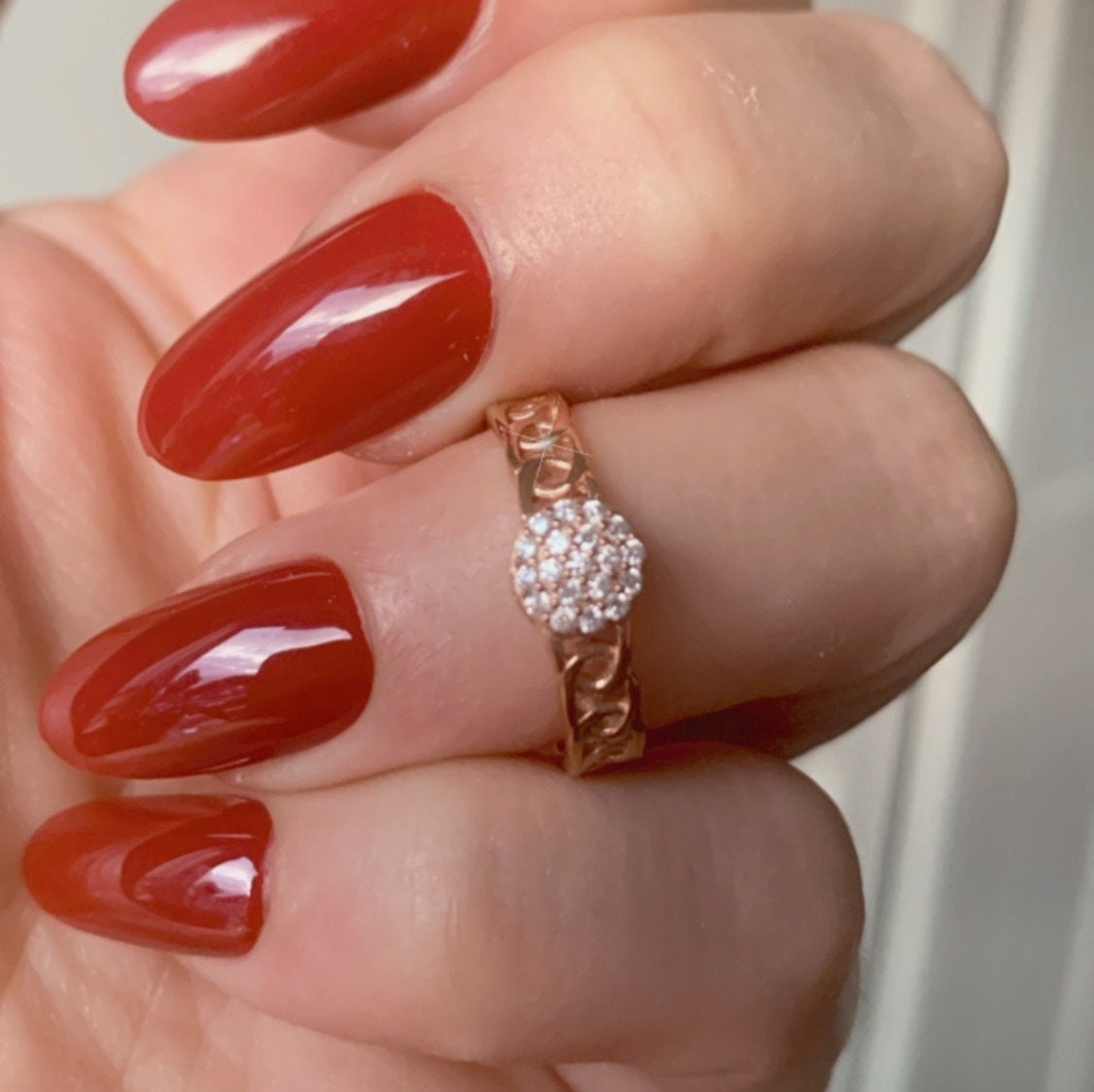 Rose Gold Sterling Silver Adjustable Ring: Boho Gift for Mom
