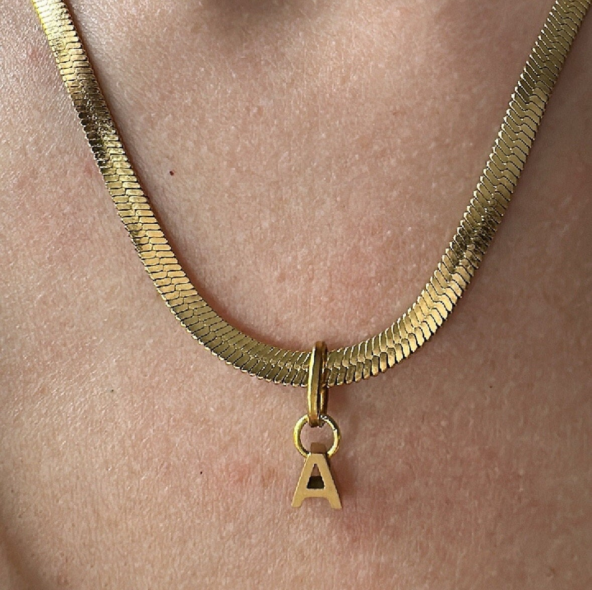 Initial Letter Necklace-Gift for Her-Unique