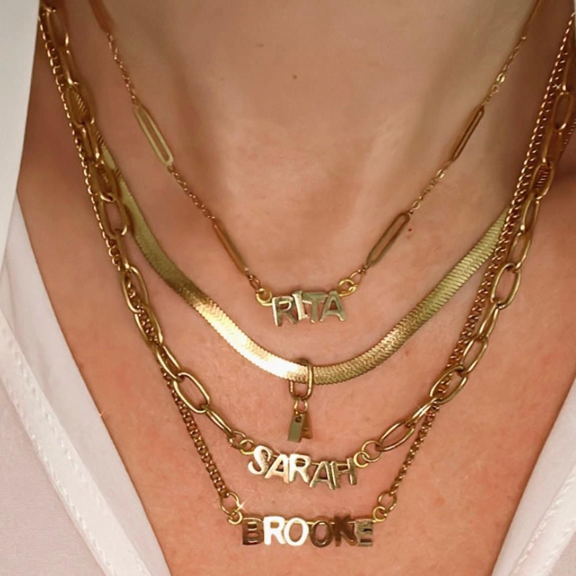 Gold Personalized Name Necklace: Custom Initial Jewelry