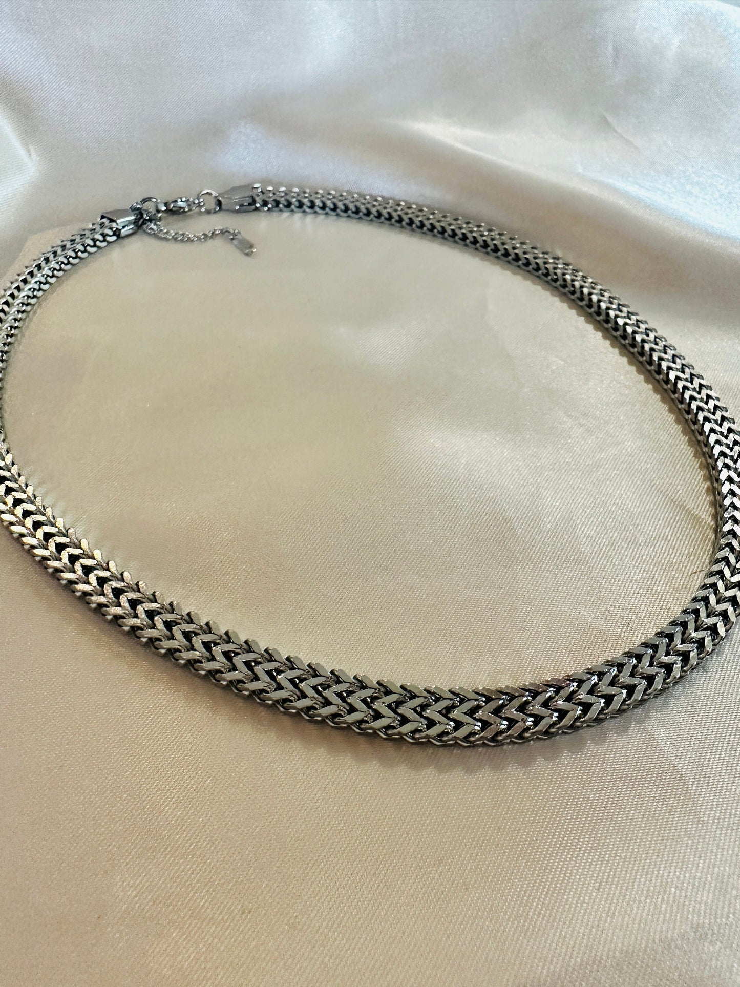 Stainless Steel Chain Necklace for Men - Silver Tone, 45cm