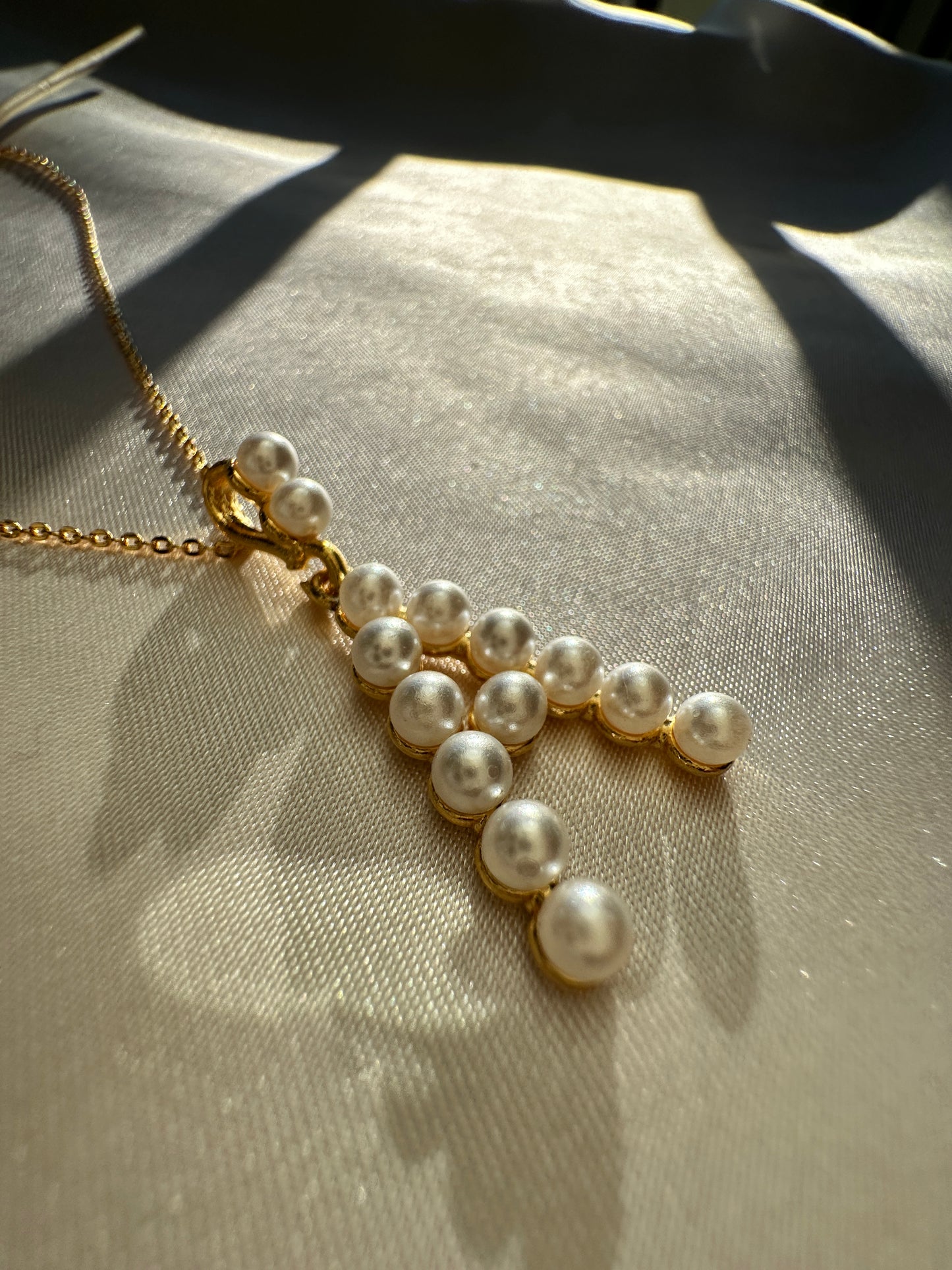 Pearl A Letter  Necklace