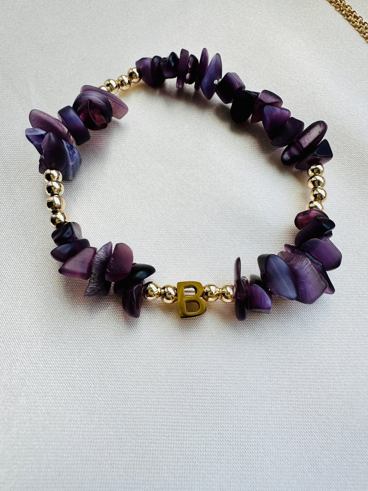 Amethyst Gemstone Handmade Personalised Bracelet